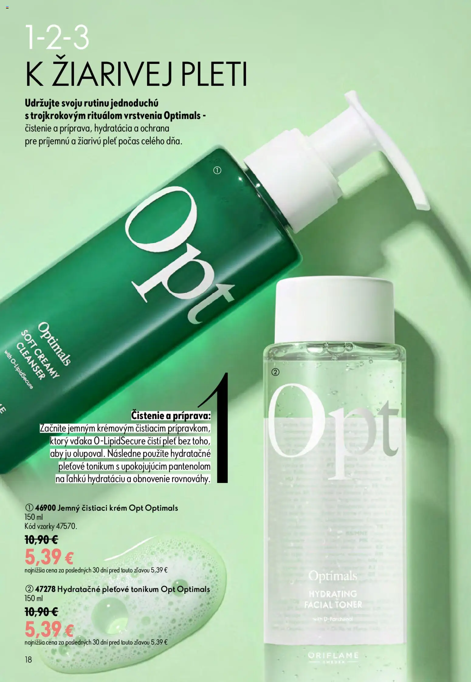 Nové Oriflame akcie – leták je platný od 17.06.2026 | Strana: 18 | Produkty: Krém, Toner