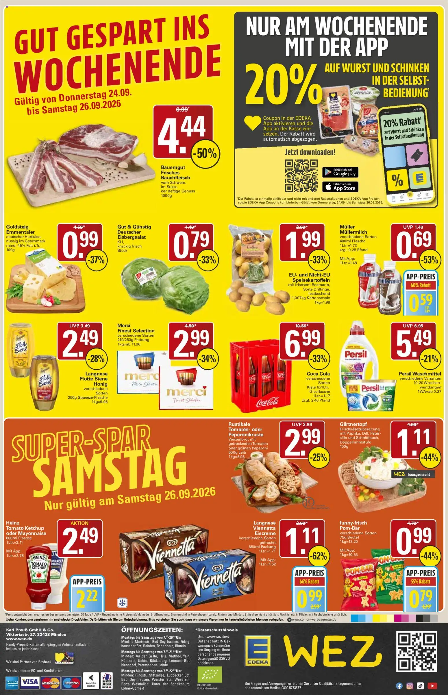 WEZ Prospekt – gültig ab 21.09.2026 | Seite: 16 | Produkte: Fisch, Waschmittel, Wurst, Persil