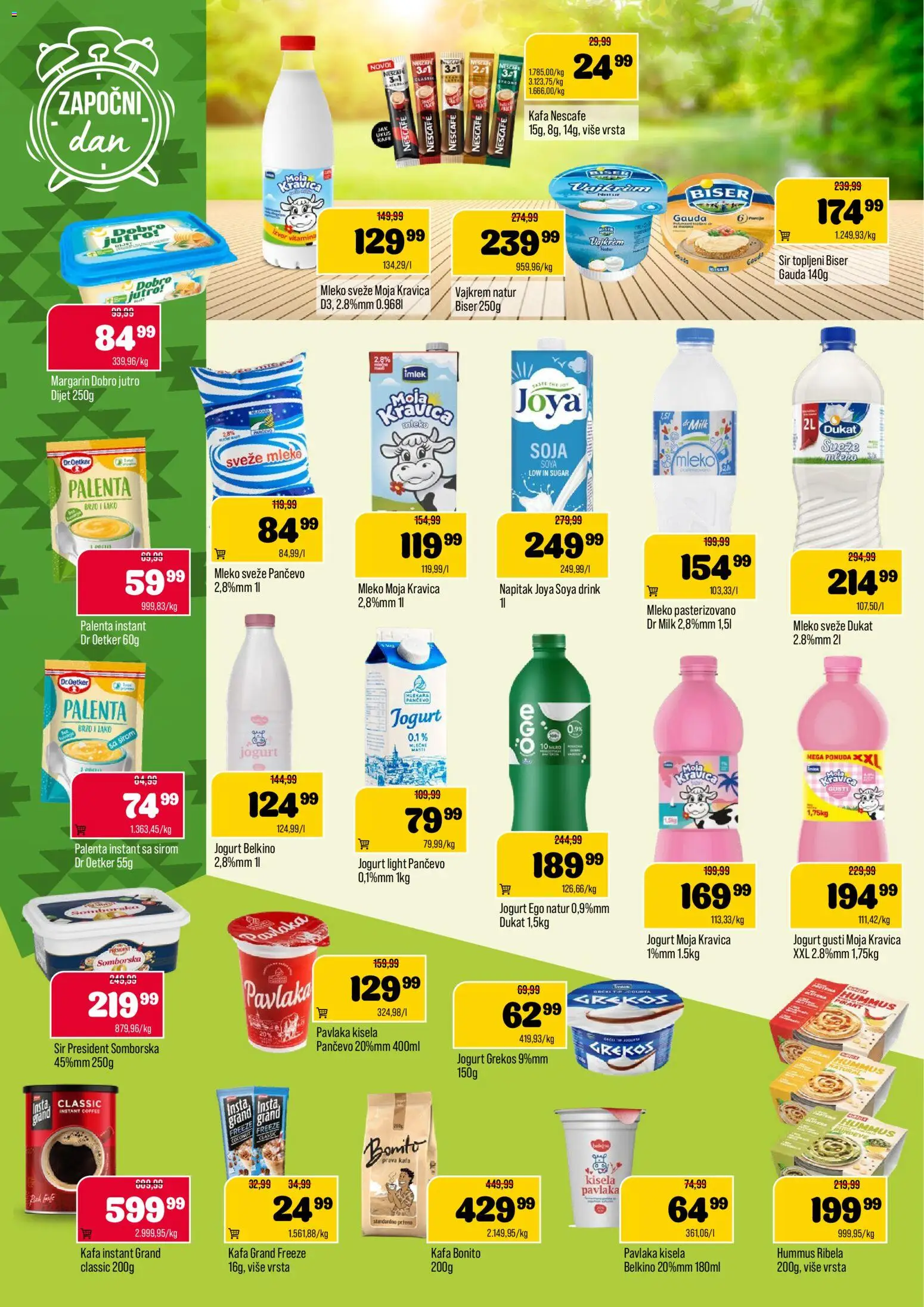 Podunavlje katalog - važi od 20.05.2026 | Strana: 4 | Proizvode: Kisela pavlaka, Hummus, Mleko, Kafa