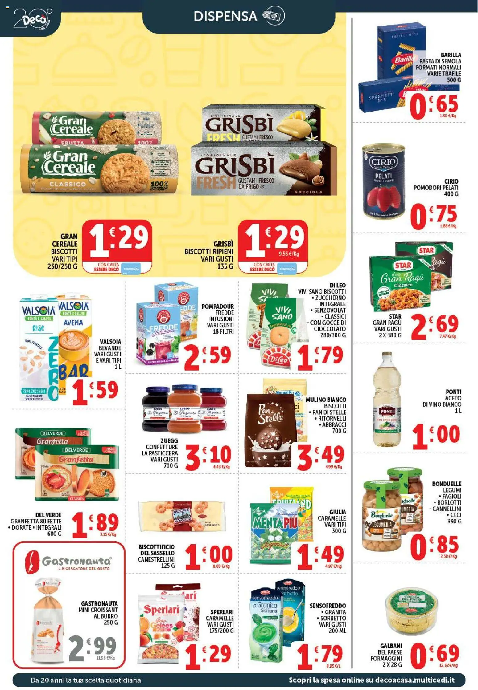 Volantino Decò del 21/07/2026 | Pagina: 14 | Prodotti: Caramelle, Sorbetto, Fagioli, Aceto