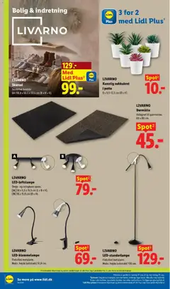 LIVARNO Dørmåtte, Velegnet til gulvvarme. 60 x 80 cm. gyldig fra 23/08/2026 | Side: 32 | Produkter: Dørmåtte, Lampe, Søm