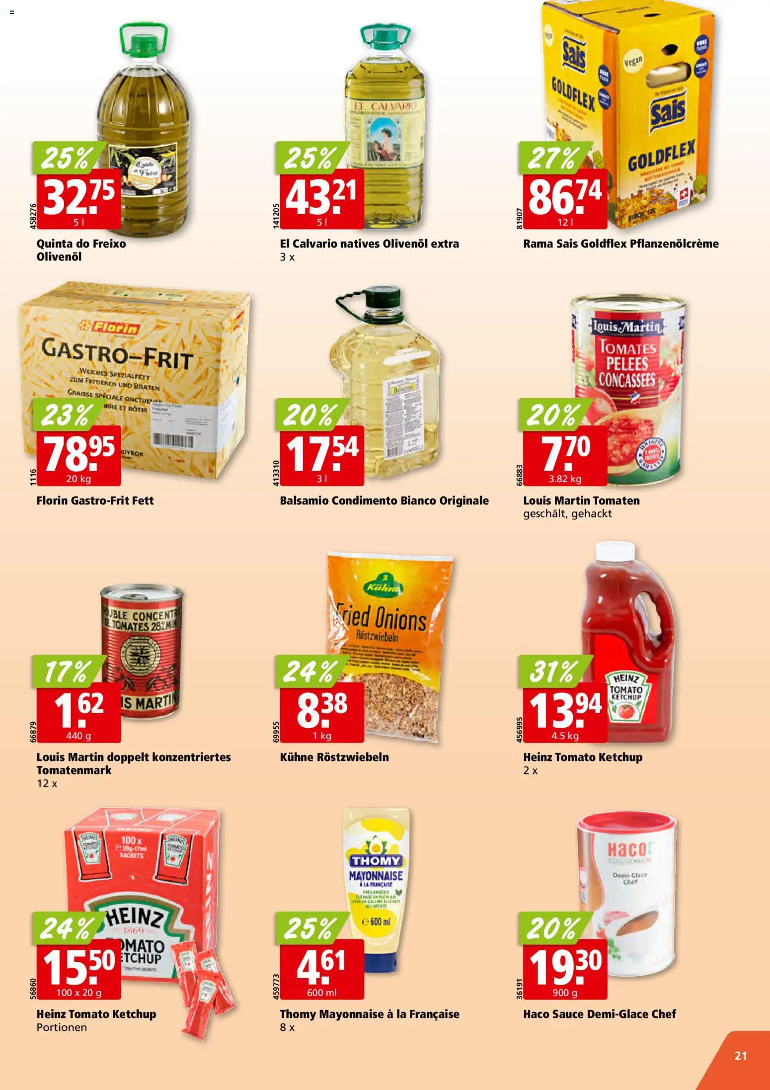 Aligro aktionen Schlieren, Gossau SG, Frauenfeld, Rapperswil-Jona, Sargans, Bern – gültig ab 17.08.2026 | Seite: 21 | Produkte: Tomaten, Ketchup, Mayonnaise