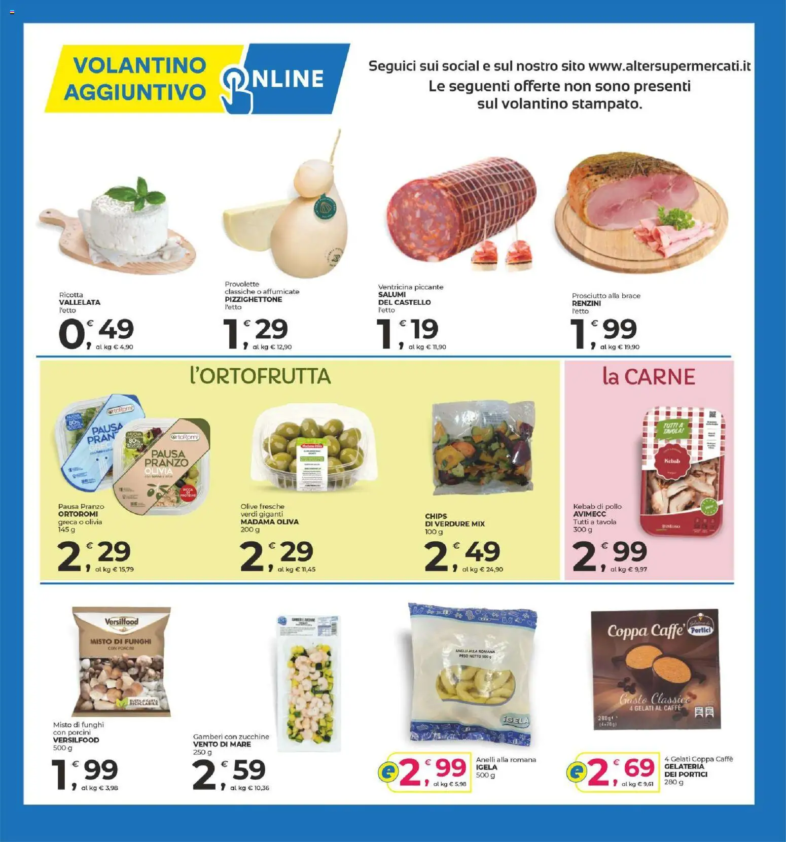 Volantino Alter Discount del 10.06.2026 | Pagina: 13 | Prodotti: Gamberi, Verdure, Olive, Prosciutto