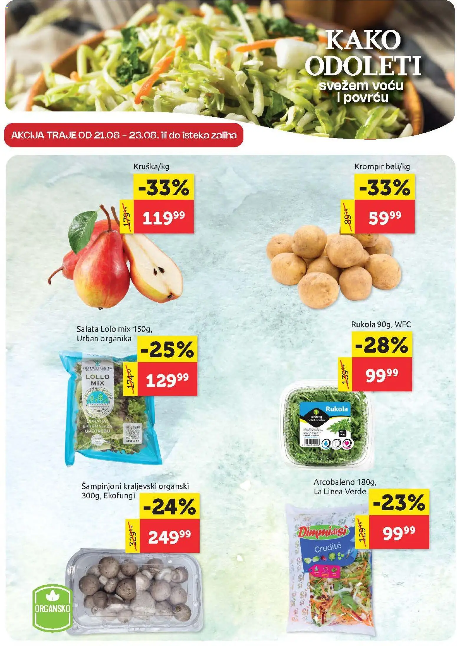 SuperVERO katalog - važi od 20.08.2026 | Strana: 2 | Proizvode: Salata, Krompir, Šampinjoni