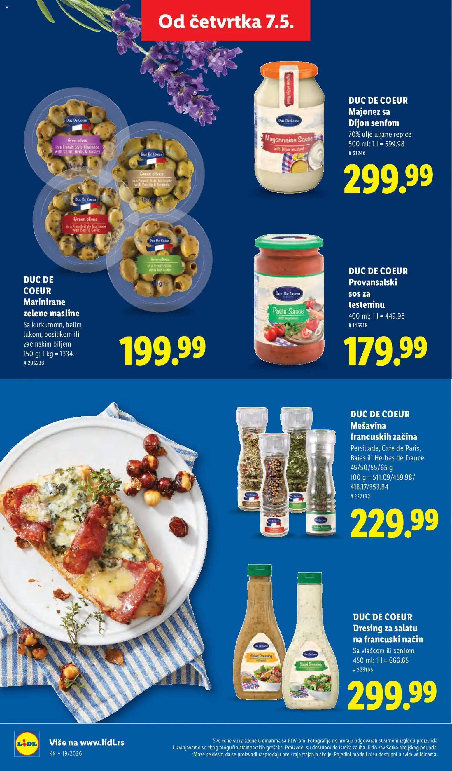 Lidl katalog - važi od 07.05.2026 | Strana: 50 | Proizvode: Majonez, Masline, Sos, Ulje