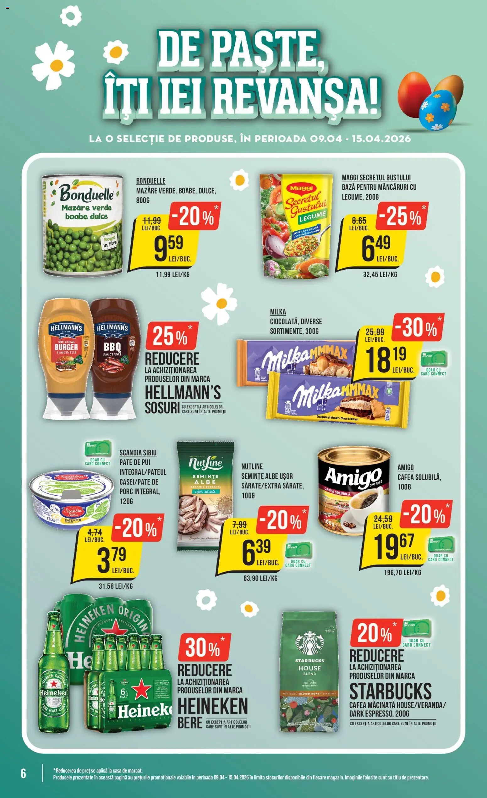 Noul catalog Mega Image – valabil de la 09.04.2026 | Pagină: 6 | Produse: Pară, Pate, Semințe, Cafea