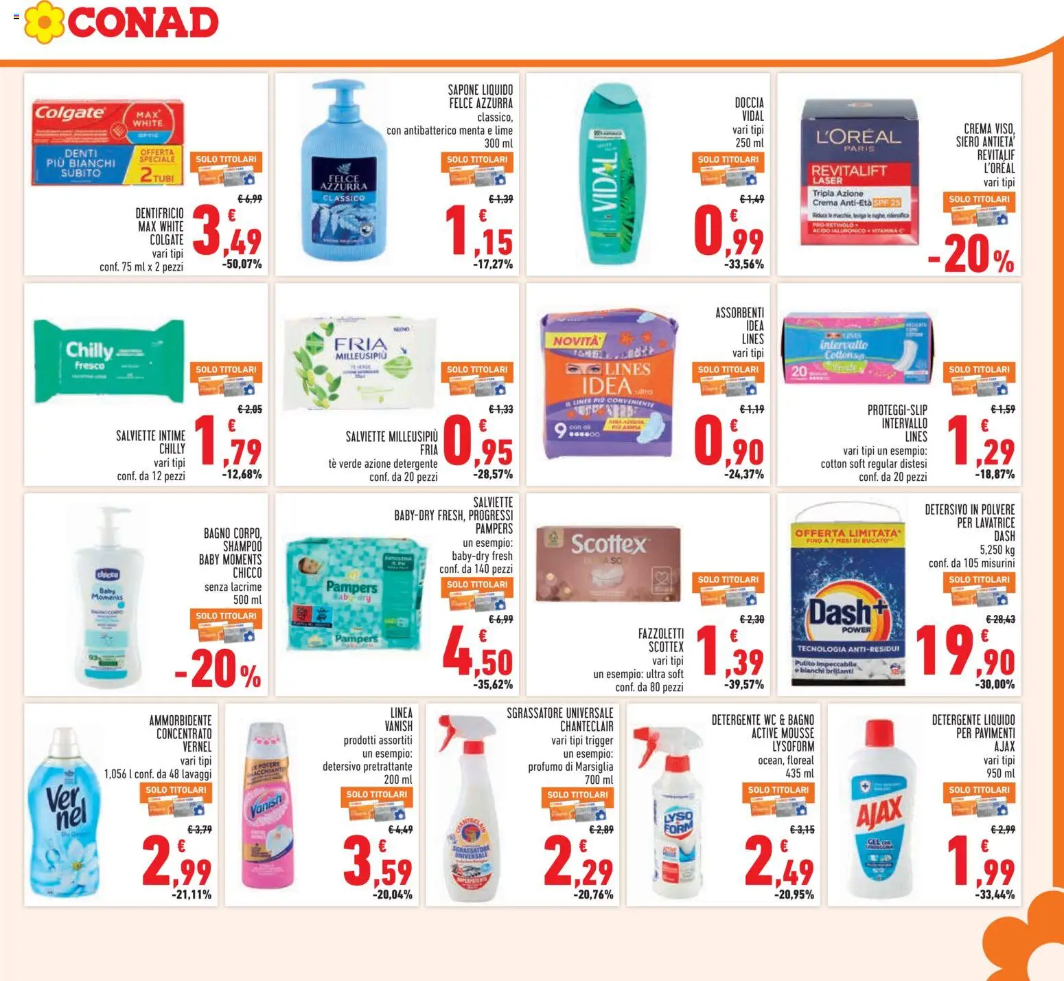 Volantino Conad del 04.06.2026 | Pagina: 21 | Prodotti: Crema, Ammorbidente, Fazzoletti, Sgrassatore