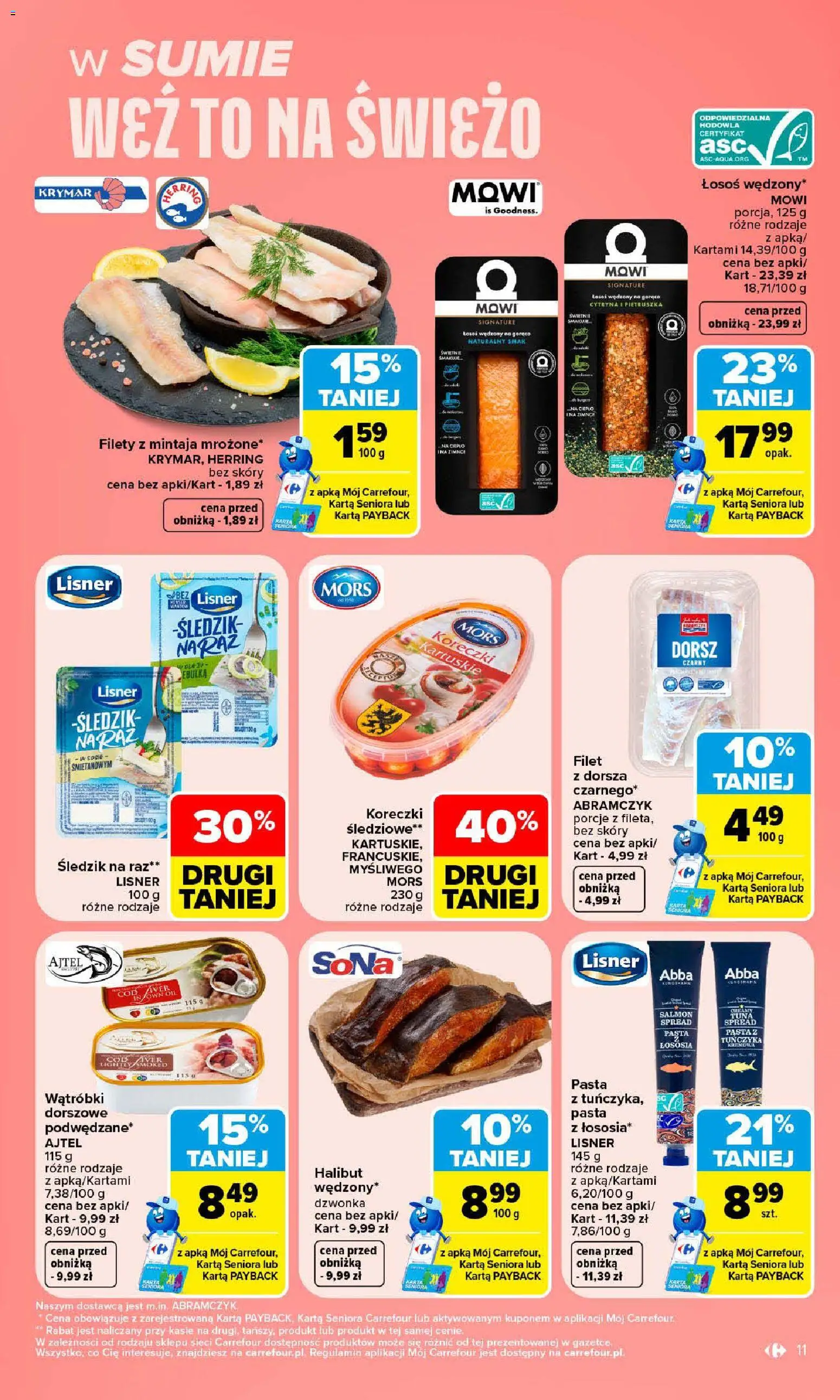 Carrefour gazetka od 19.10.2026 | Strona: 11 | Produkty: Filet z dorsza, Karta, Pietruszka, Pasta