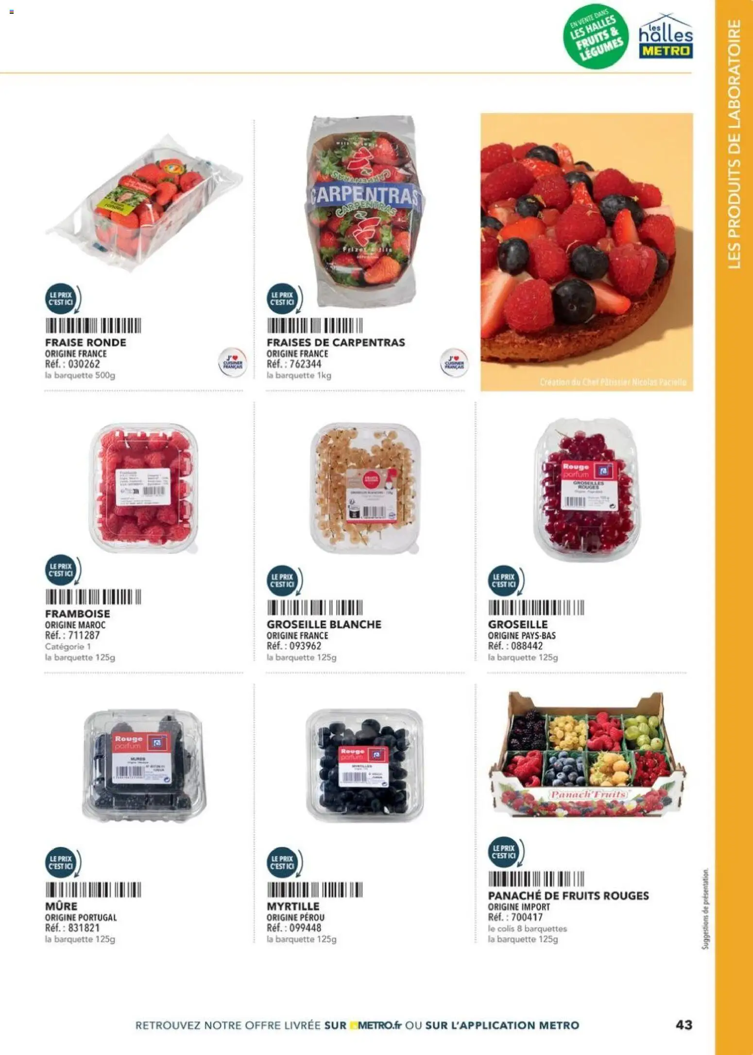 {H1} | Page: 43 | Produits: Fraise, Framboise, Groseille, Fraises