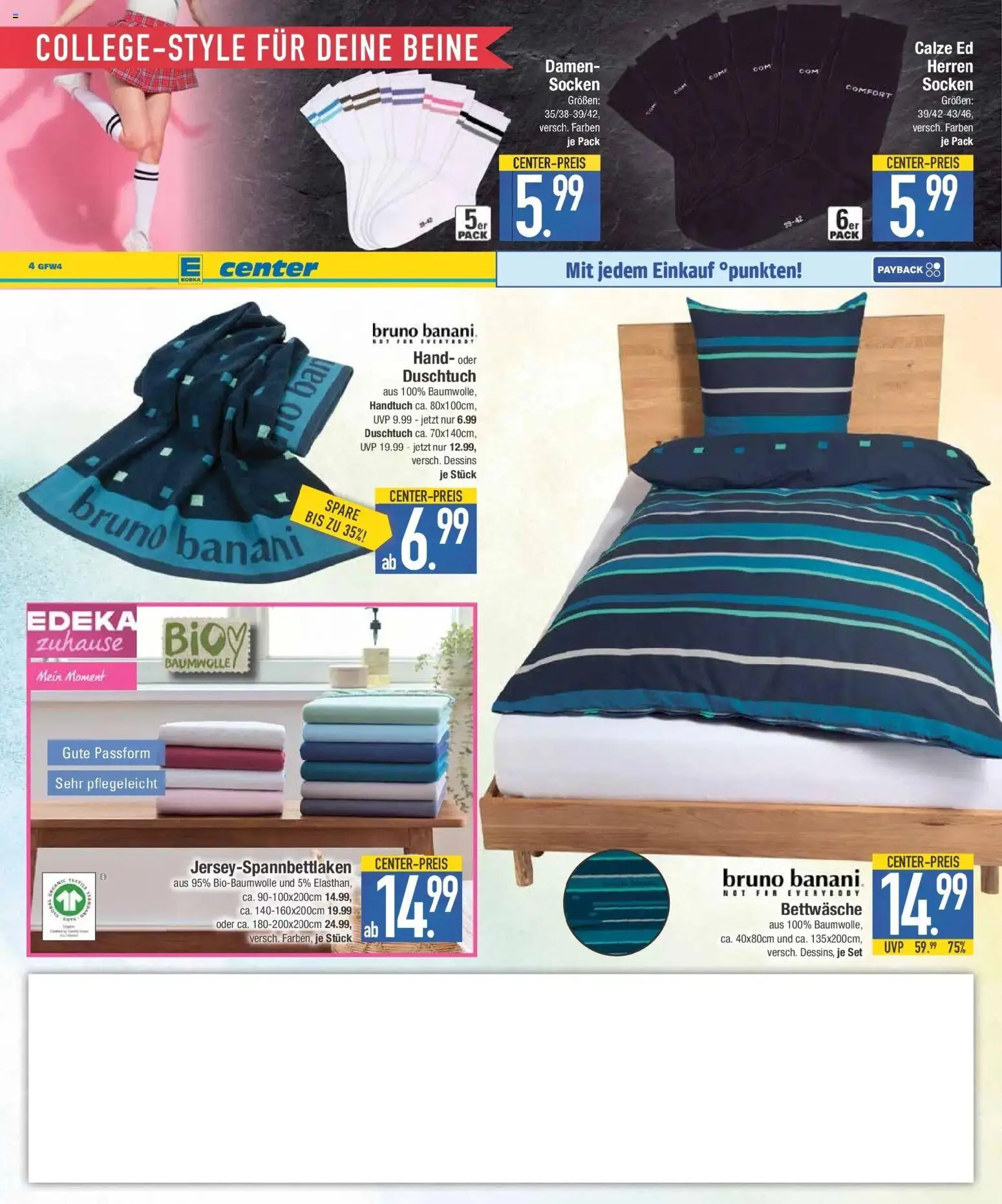 Edeka Prospekt Krumbach (ab 10.08.2026) » Angebote Online | Seite: 14 | Produkte: Bettwäsche, Socken