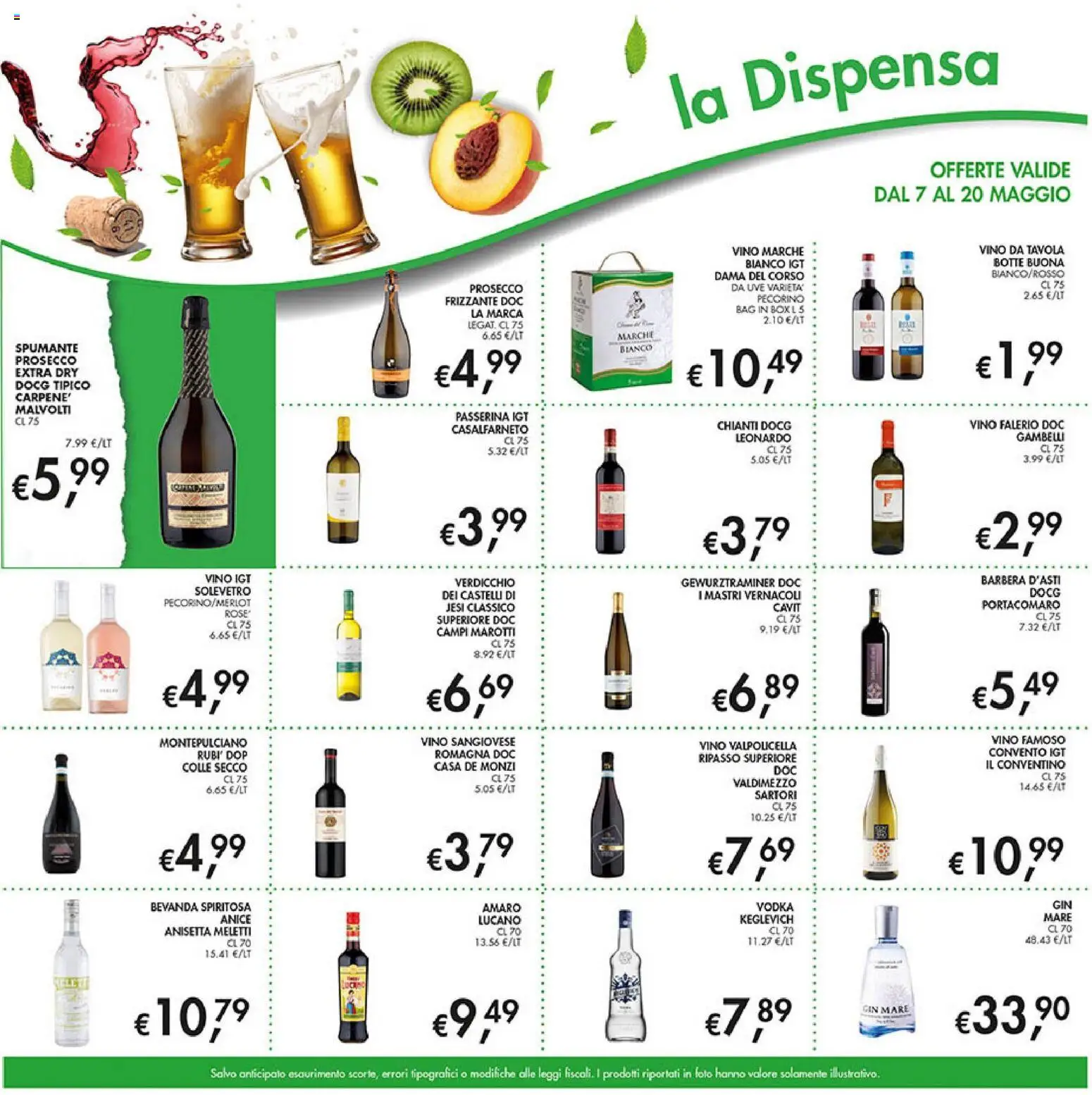 Volantino Coal del 07.05.2026 | Pagina: 17 | Prodotti: Prosecco, Vino, Pecorino, Amaro