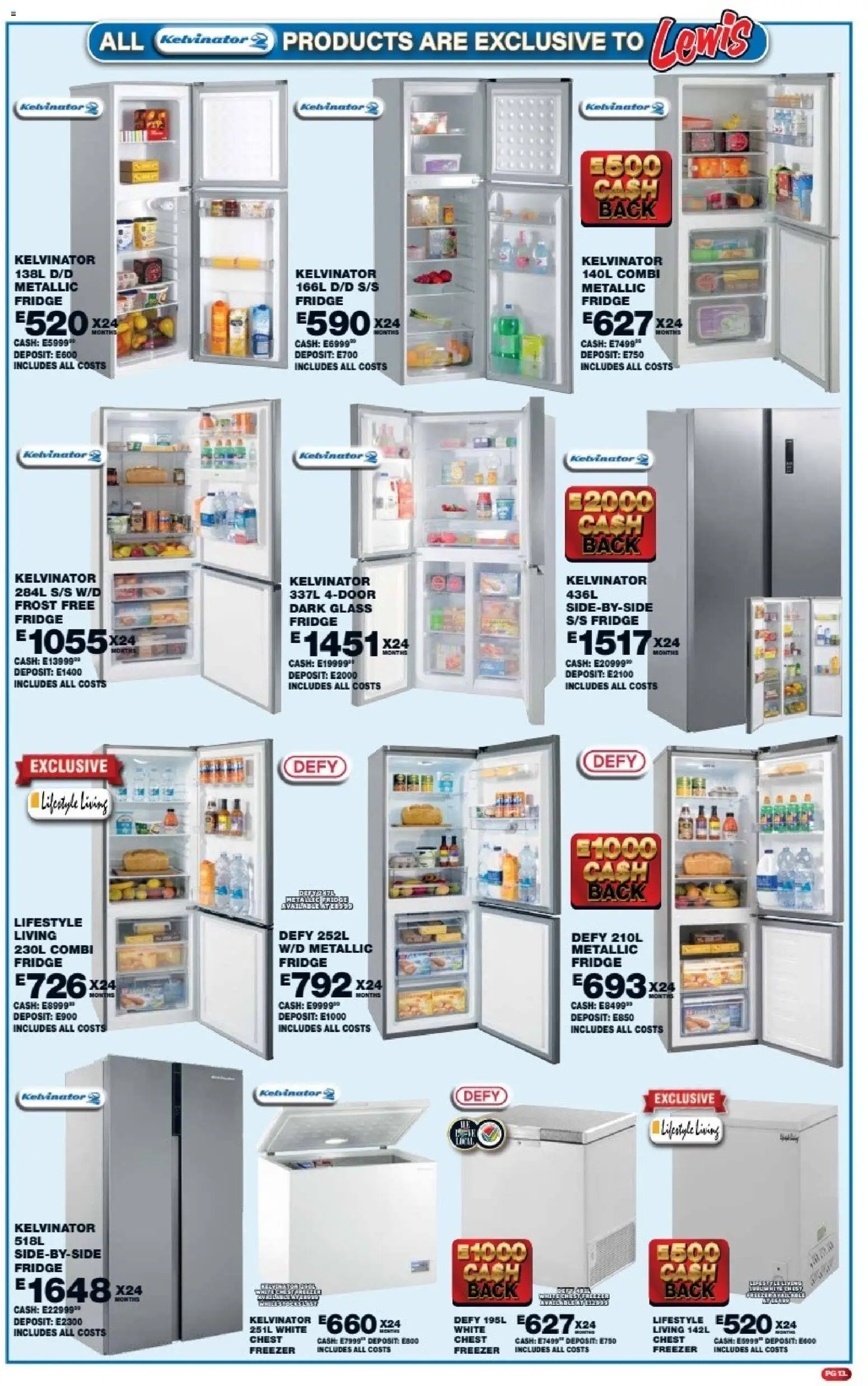 New Lewis Stores catalogue – valid from 11.05.2026 | Page: 13 | Products: Freezer, Fridge