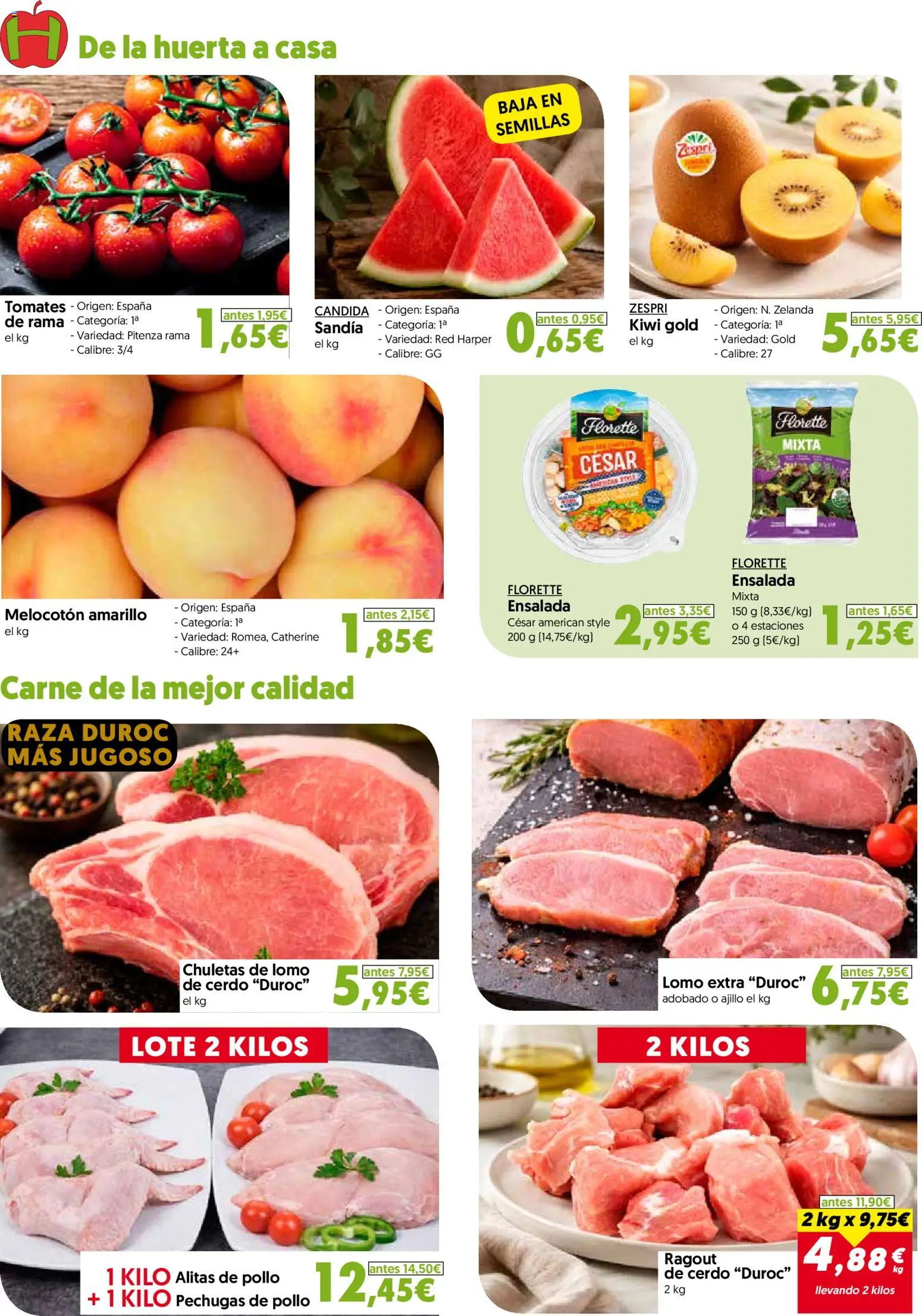 Hiper Usera folleto │ válido desde el 01/07/2026 | Página: 4 | Productos: Cerdo, Kiwi, Ensalada, Sandía