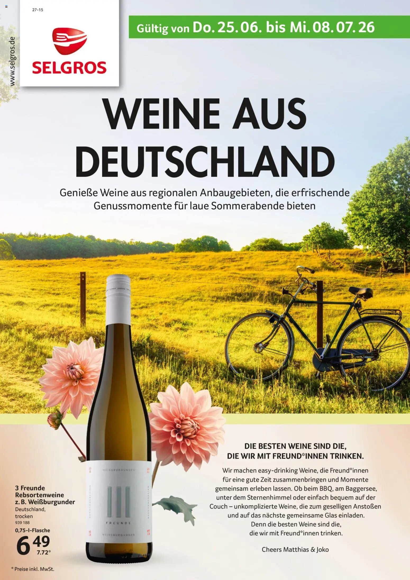 Selgros Weinkatalog – gültig ab 25.06.2026 | Seite: 1