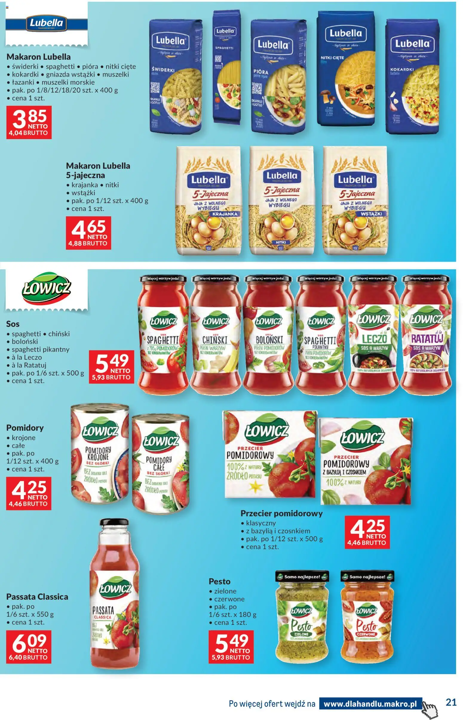 Makro gazetka - Dystrybucja do sklepów od 29.09.2026 | Strona: 21 | Produkty: Bazylia, Makaron, Passata, Jaja
