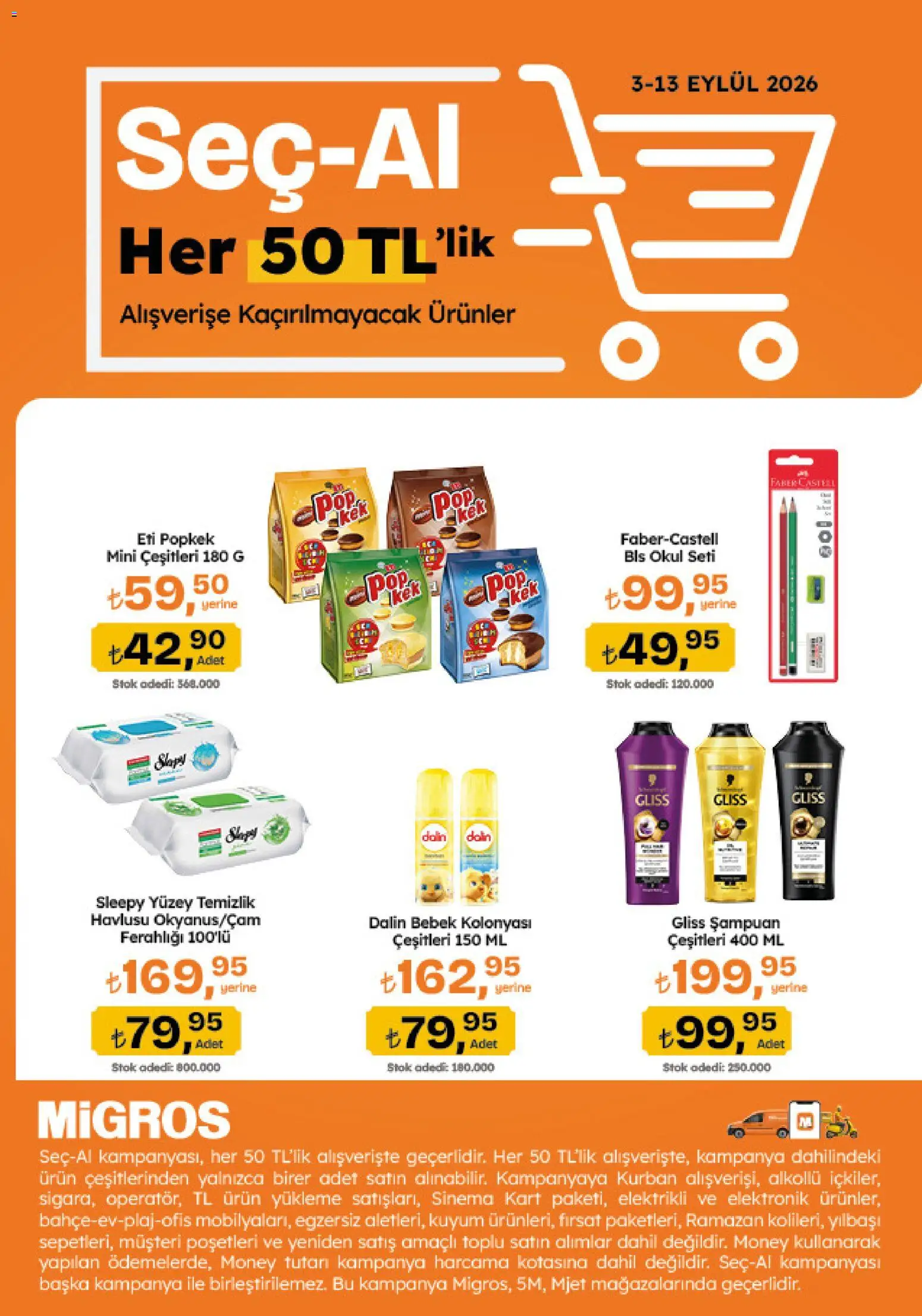 Migros aktüel ürünler kataloğu yayımlandı! Bu hafta 20 Ağustos 2026 - 09 Eylül 2026 günü Migros indirimli ürünleri