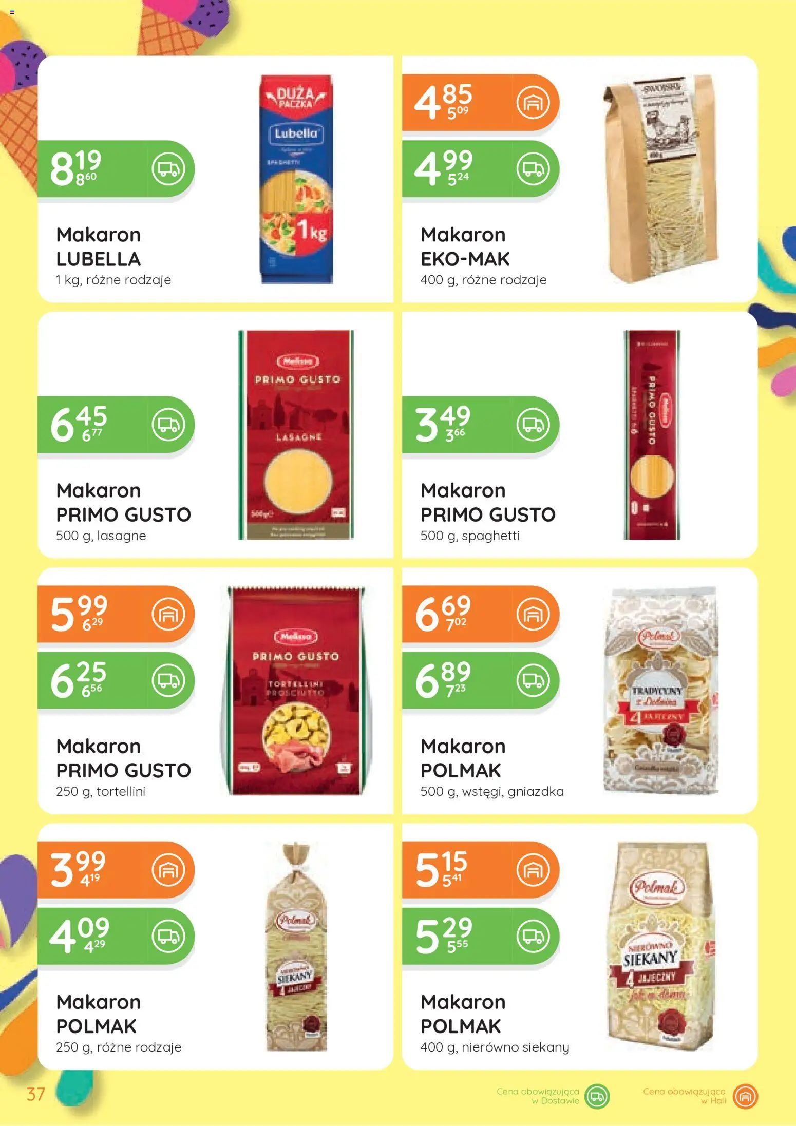 Eurocash gazetka od 25.06.2026 | Strona: 37 | Produkty: Tortellini, Lasagne, Makaron