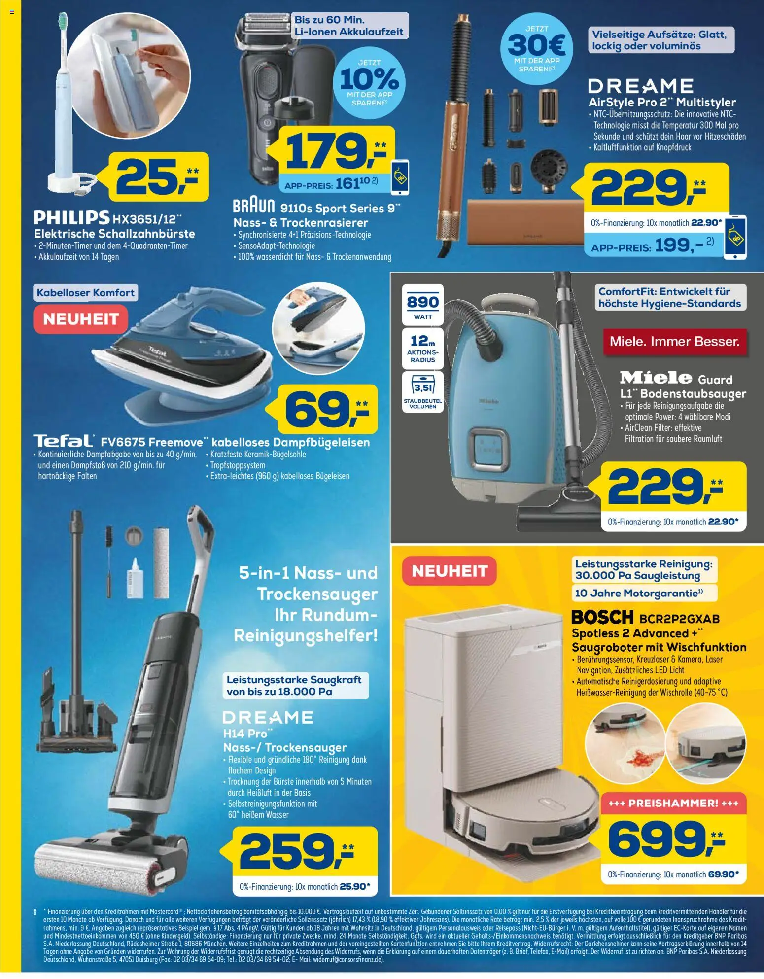 Euronics Prospekt – gültig ab 24.10.2026 | Seite: 8 | Produkte: Miele, Bosch, Bügeleisen, Bürste
