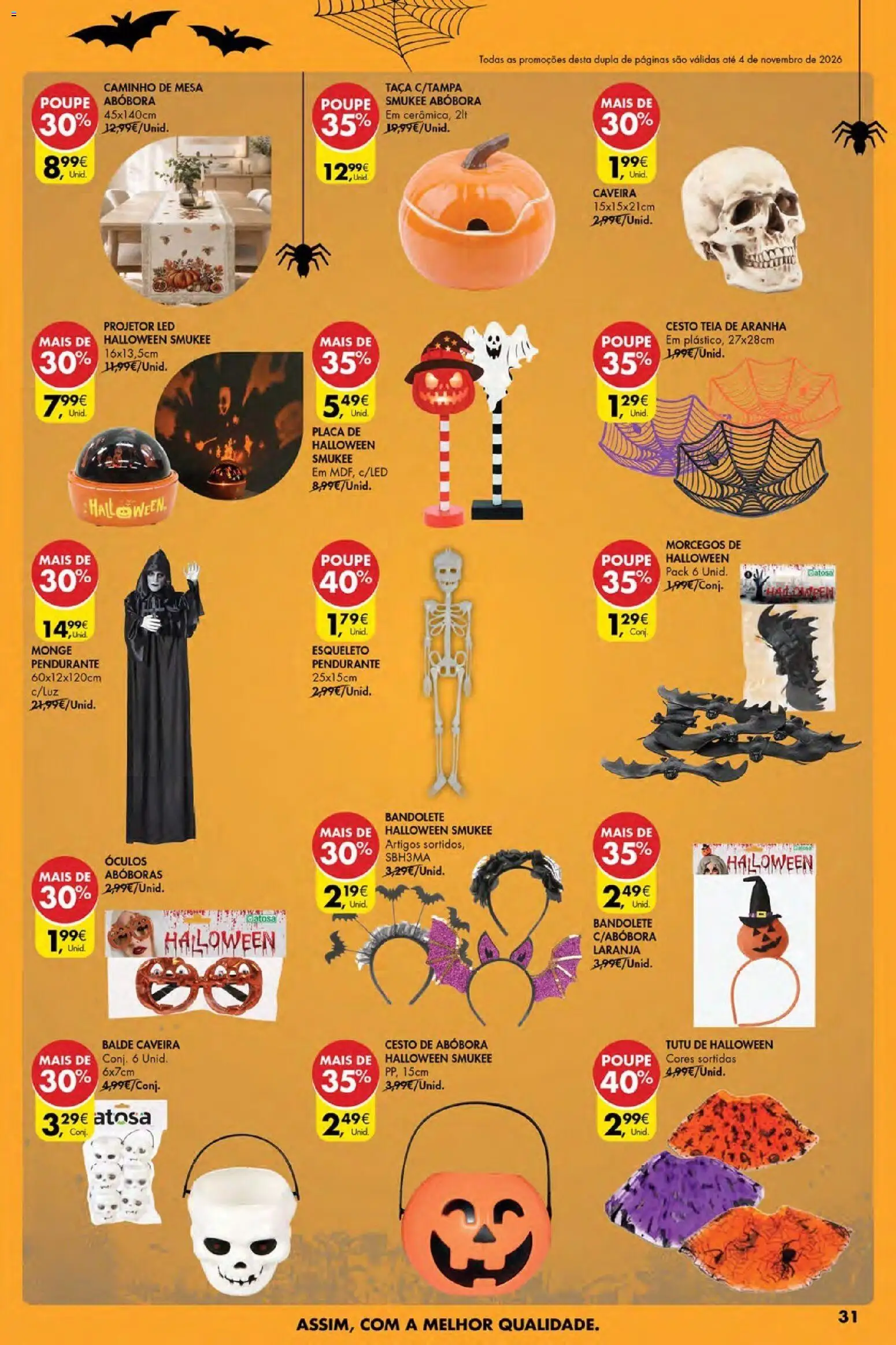 Pingo Doce folheto Poupe Esta Semana Açores │ válido de 22/10/2026 | Página: 31 | Produtos: Balde, Mesa, Projetor, Abóbora