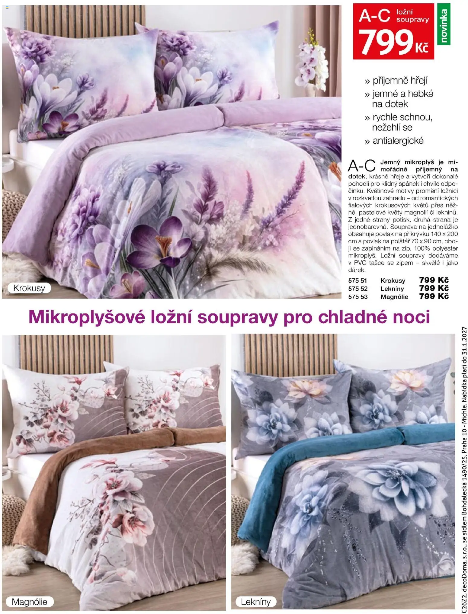 Decodoma katalog Vánoce 2026 od 04.10.2026 | Strana: 3 | Produkty: Povlak na polštář, Polštář, Květy