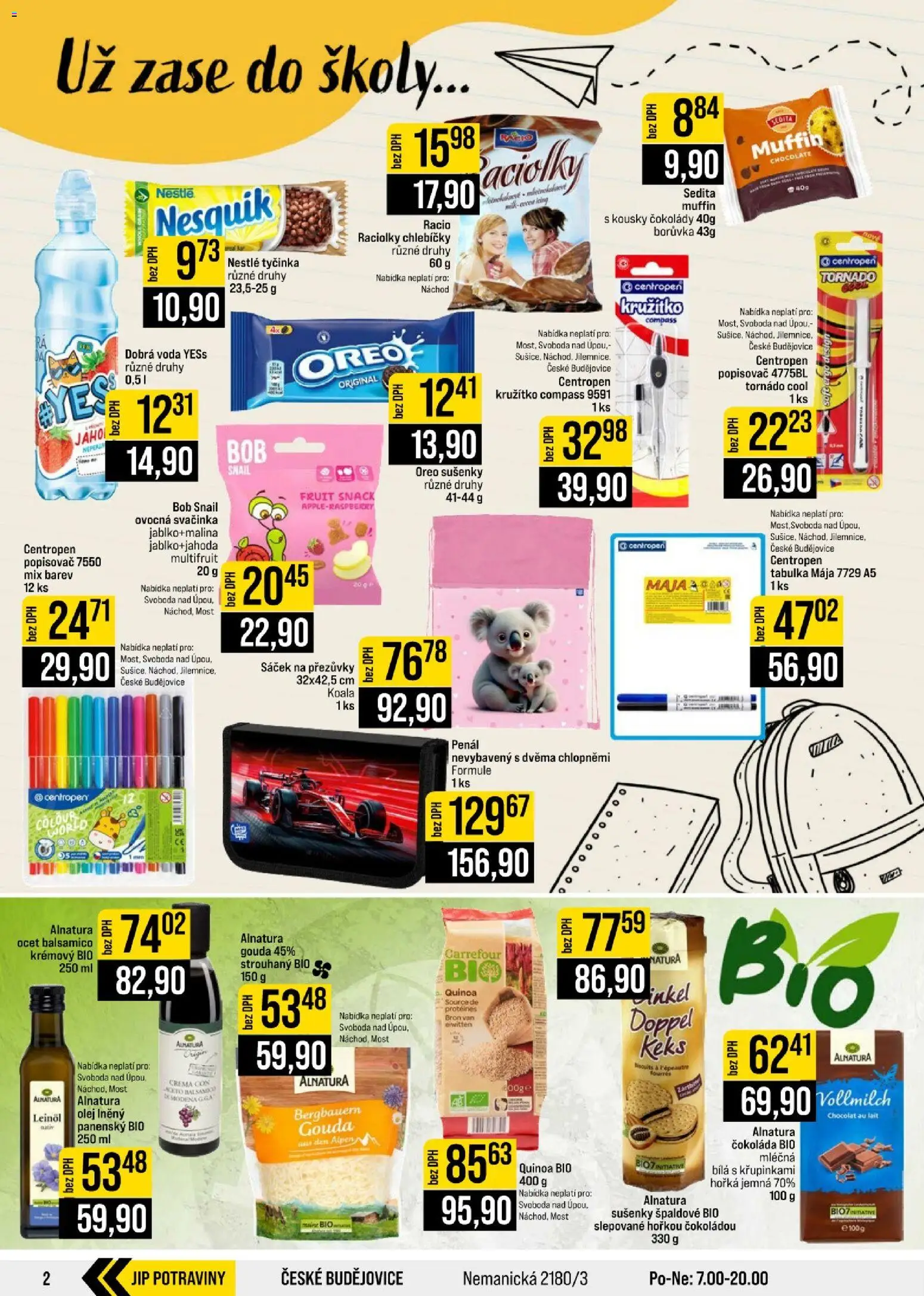 Jip leták - Cash & Carry od 26.08.2026 | Strana: 2 | Produkty: Voda, Čokoláda, Kružítko, Crema