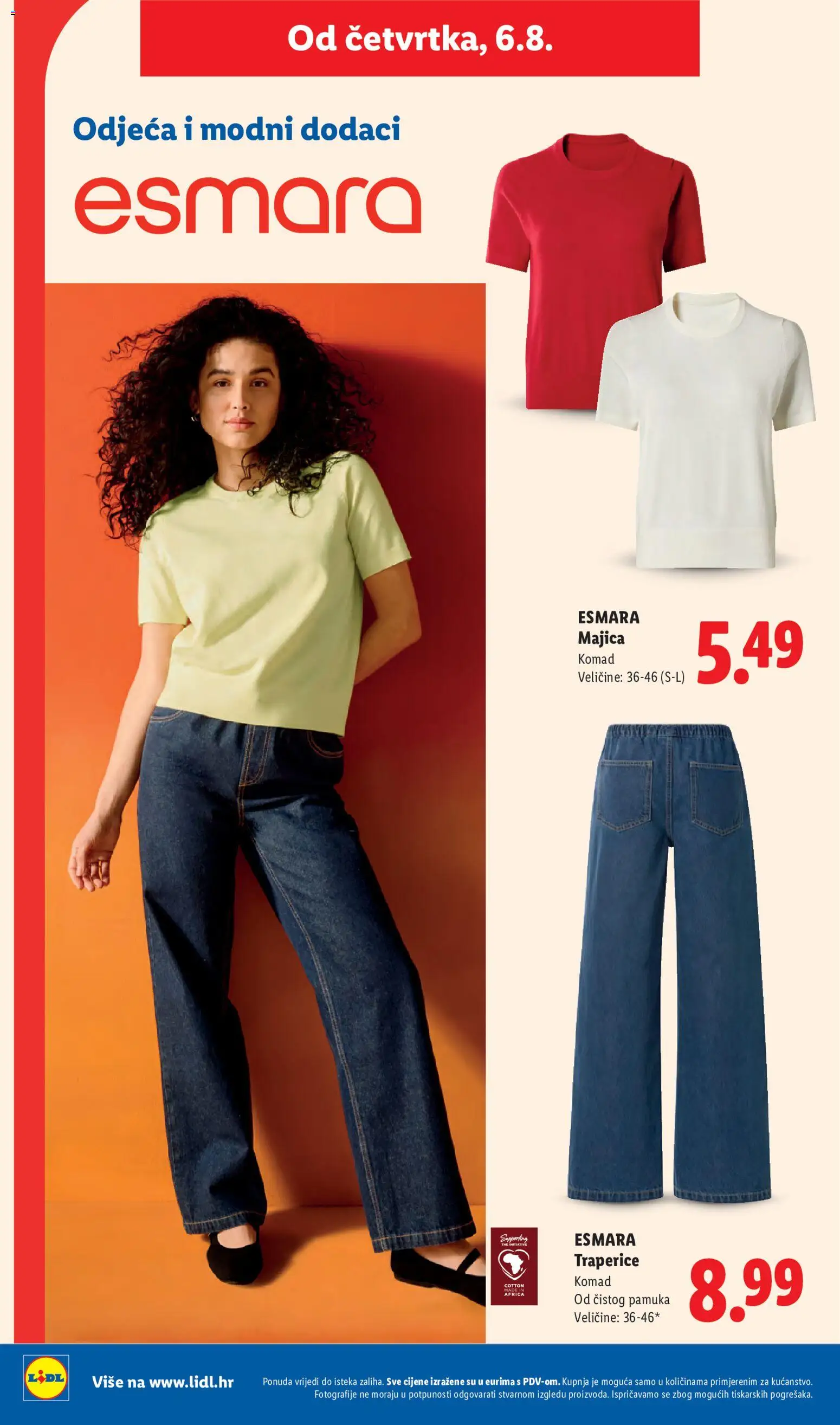 Lidl katalog | vrijedi od 03.08.2026 | Stranica: 42 | Proizvodi: Odjeća, Majica, Traperice