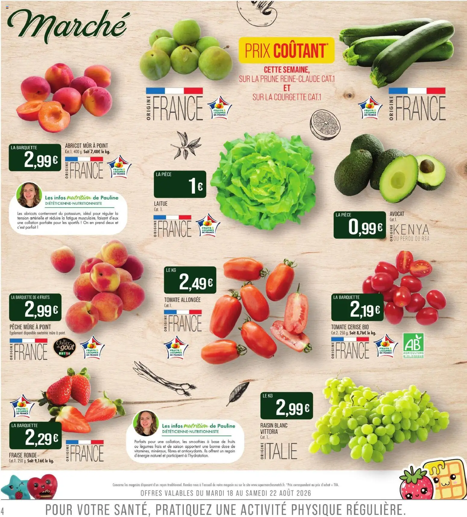 {H1} | Page: 4 | Produits: Fraise, Nectarine, Courgette, Tomate cerise