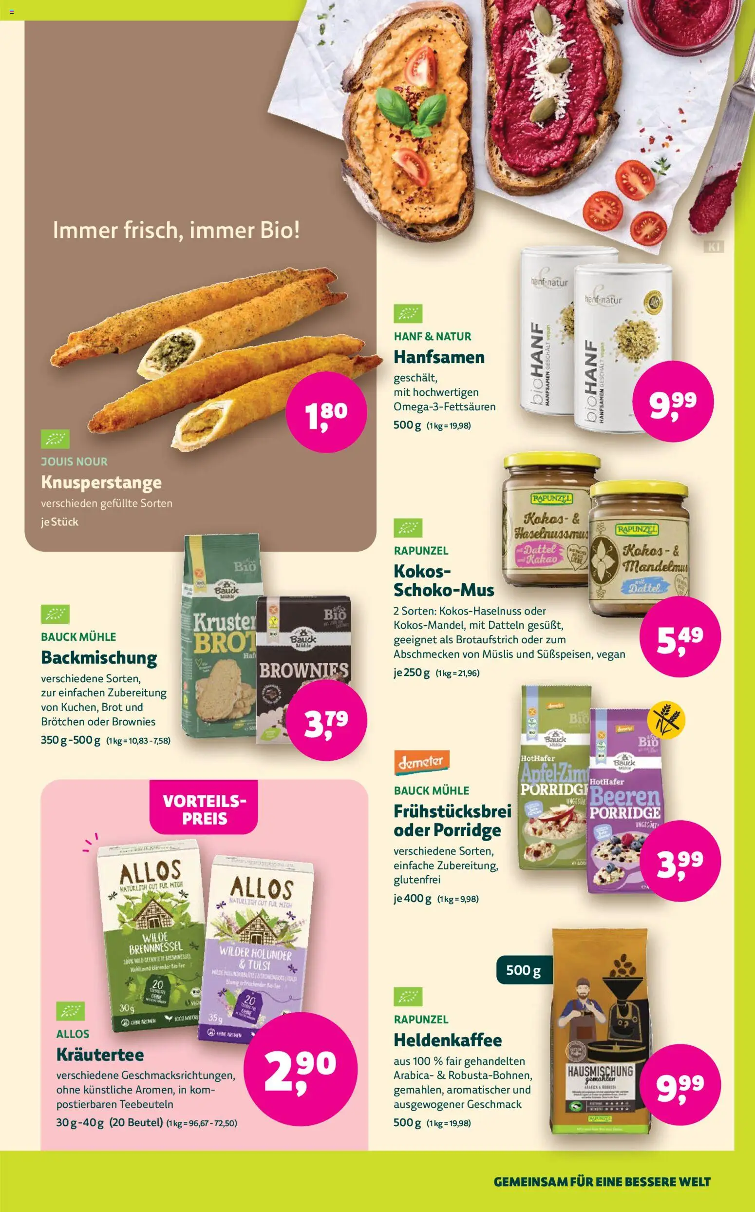 BioMarkt Prospekt – gültig ab 07.10.2026 | Seite: 11 | Produkte: Mühle, Kräutertee, Dattel, Brot