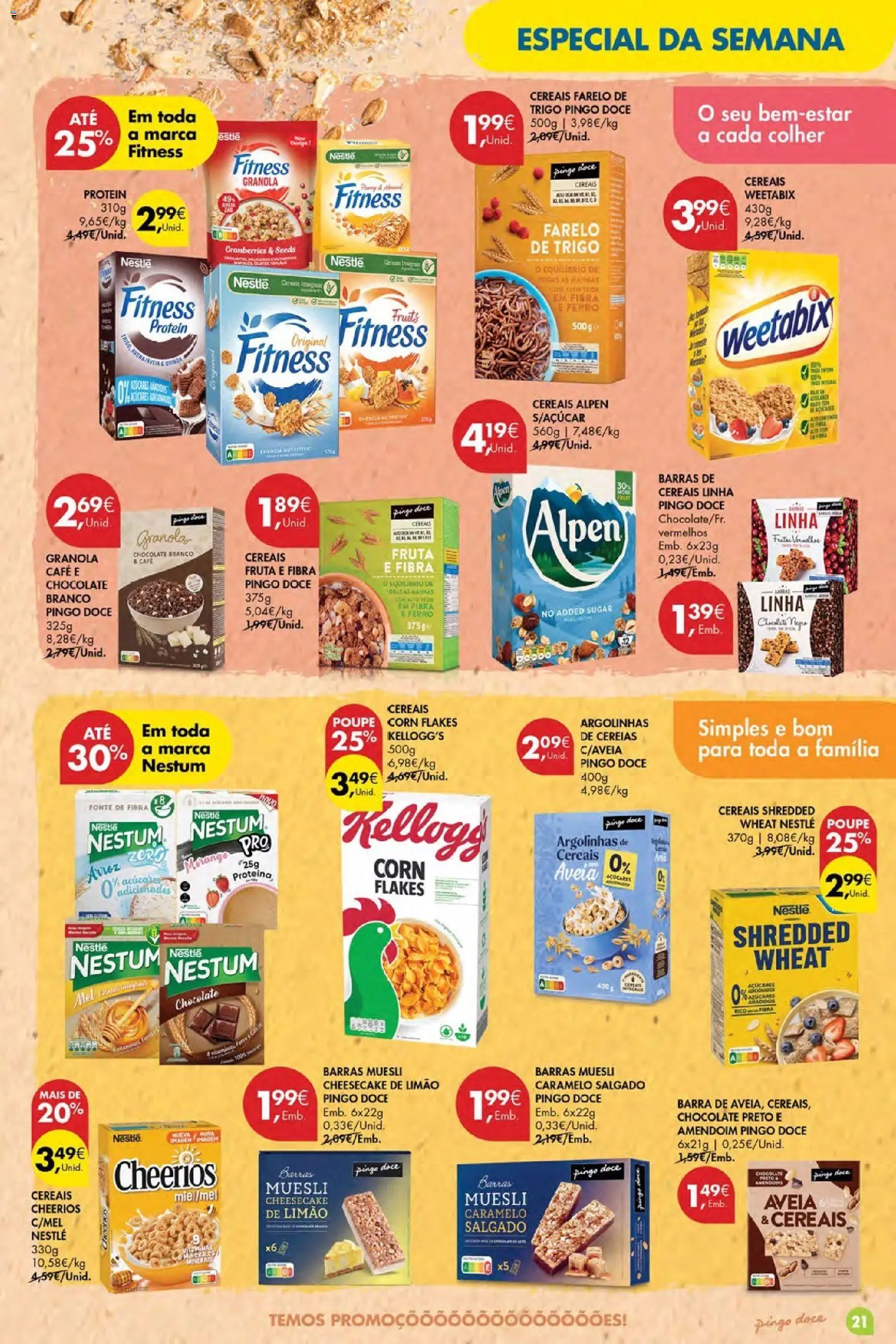 Pingo Doce Poupe Esta Semana Açores │ válido de 04.06.2026 | Página: 21 | Produtos: Aveia, Granola, Nestlé, Chocolate