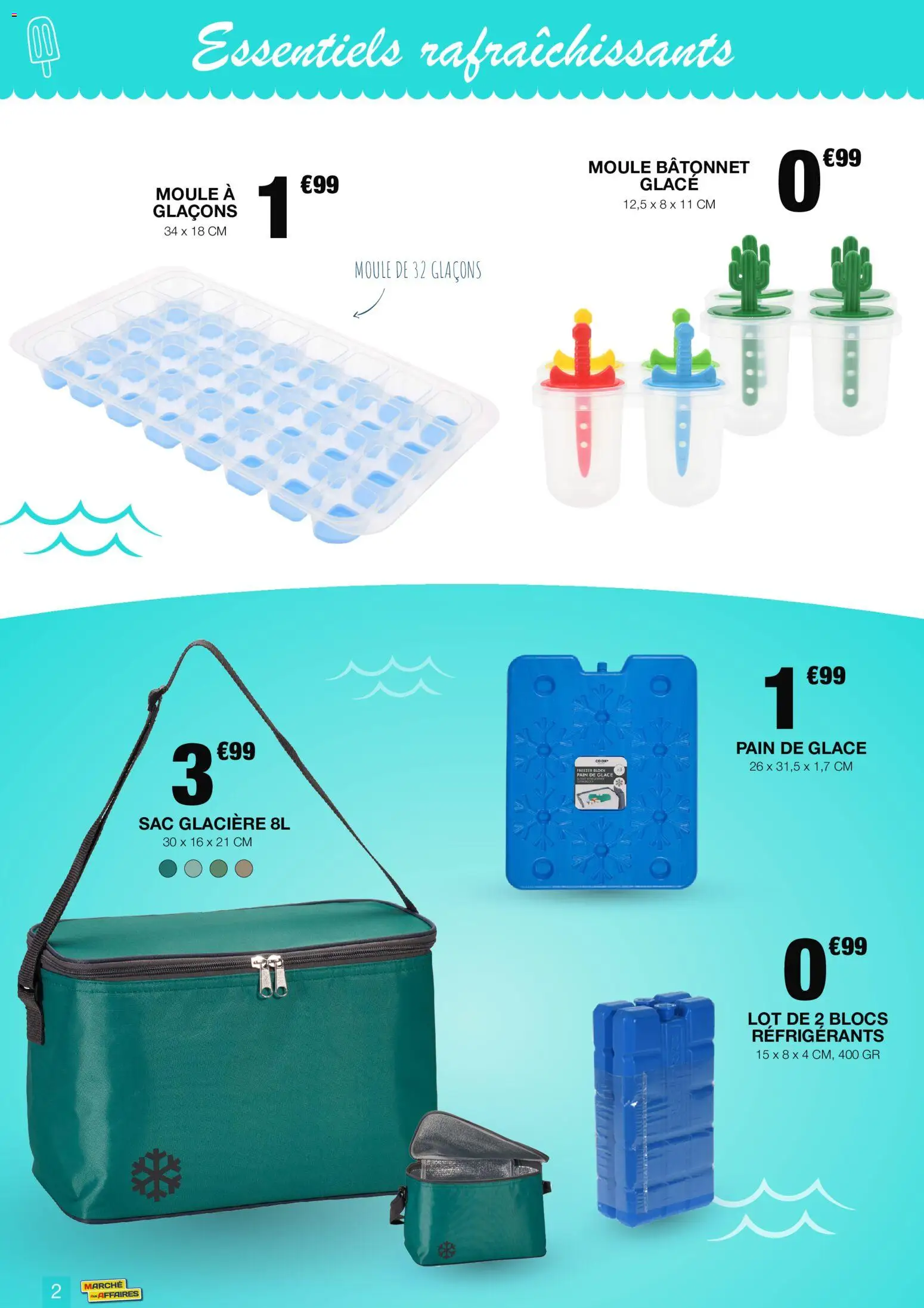 {H1} | Page: 2 | Produits: Sac, Moule à glace, Glacière, Pain
