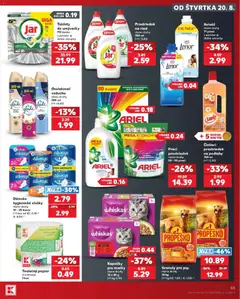 Kaufland SK akciós újság - amely érvényes a következő dátumtól: 2026.08.20. | Oldal: 55 | Termékek: Ariel, Lenor, Whiskas, Always