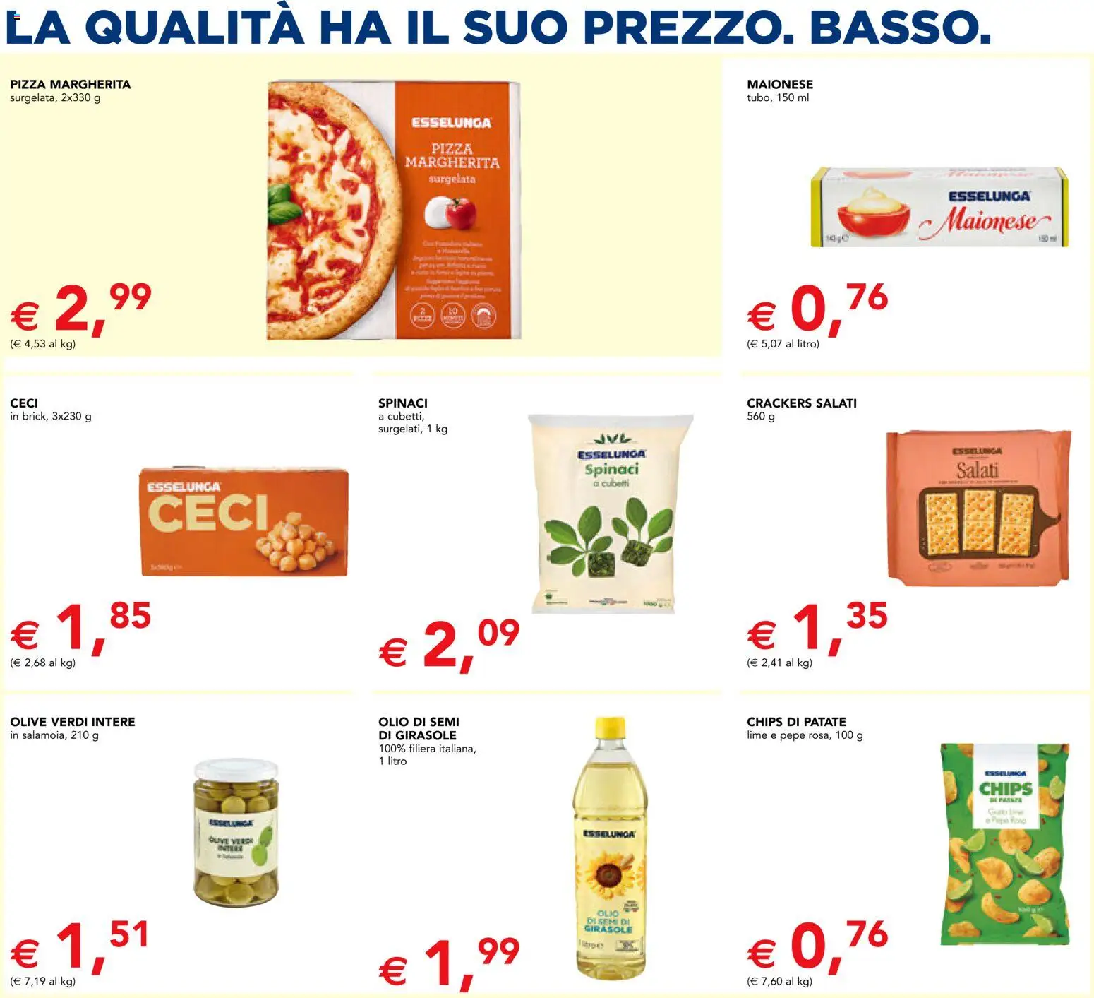 Volantino Esselunga S del 28.05.2026 | Pagina: 5 | Prodotti: Patate, Maionese, Spinaci, Crackers