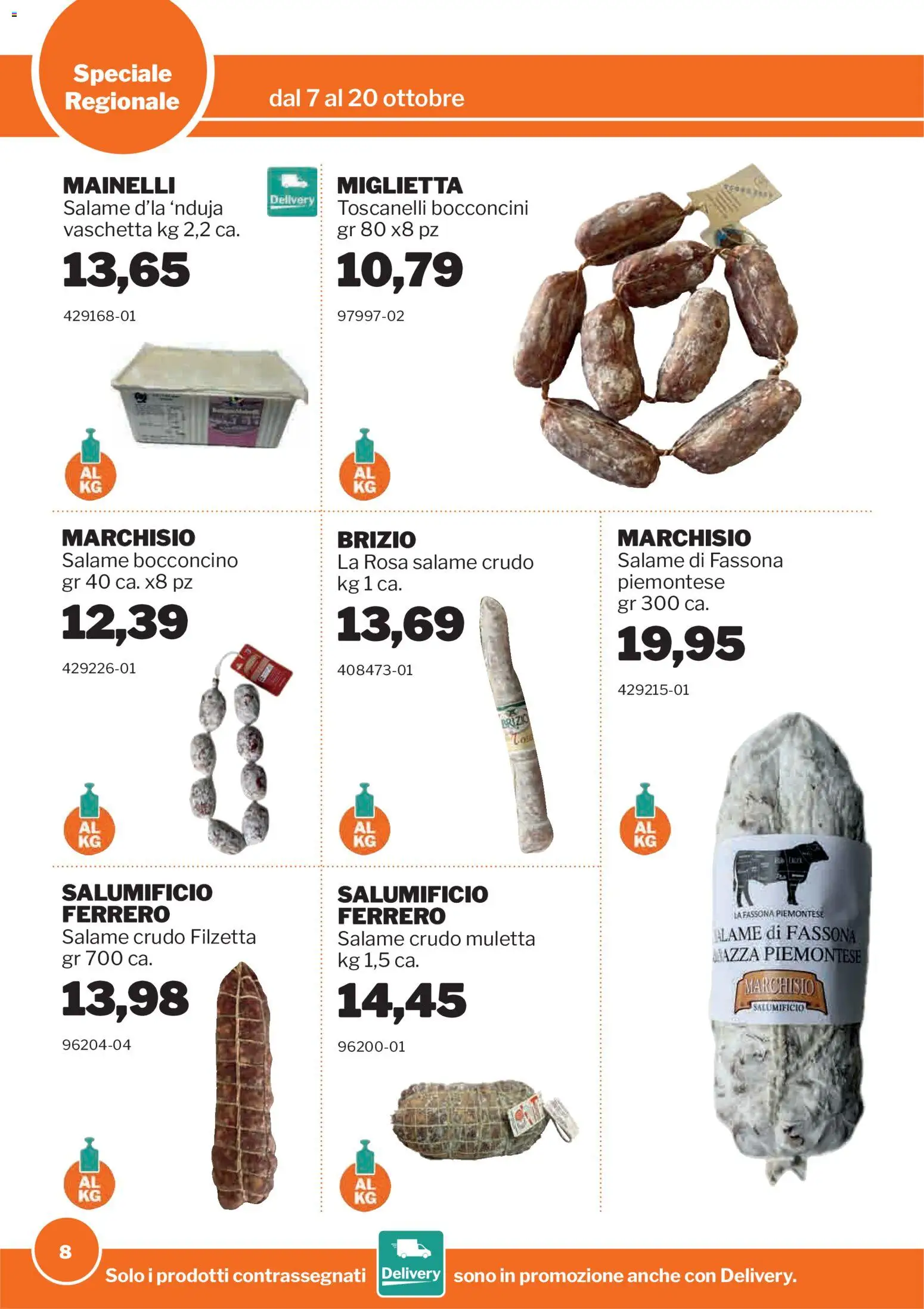 Volantino Sogegross del 07/10/2026 | Pagina: 8 | Prodotti: Salame