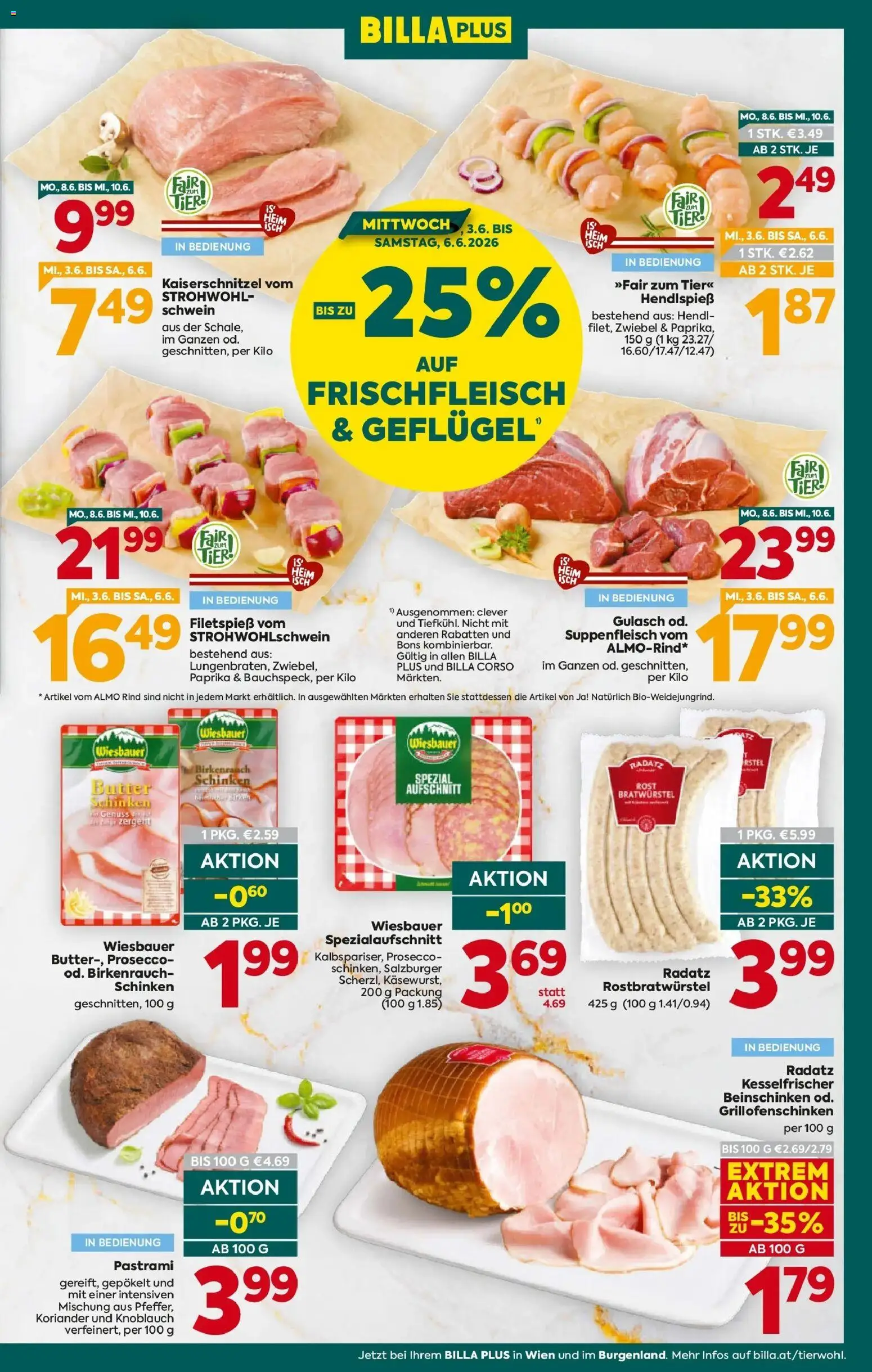 Billa Plus Flugblatt - Burgenland gültig ab 03.06.2026 | Seite: 7 | Produkte: Knoblauch, Butter, Schinken