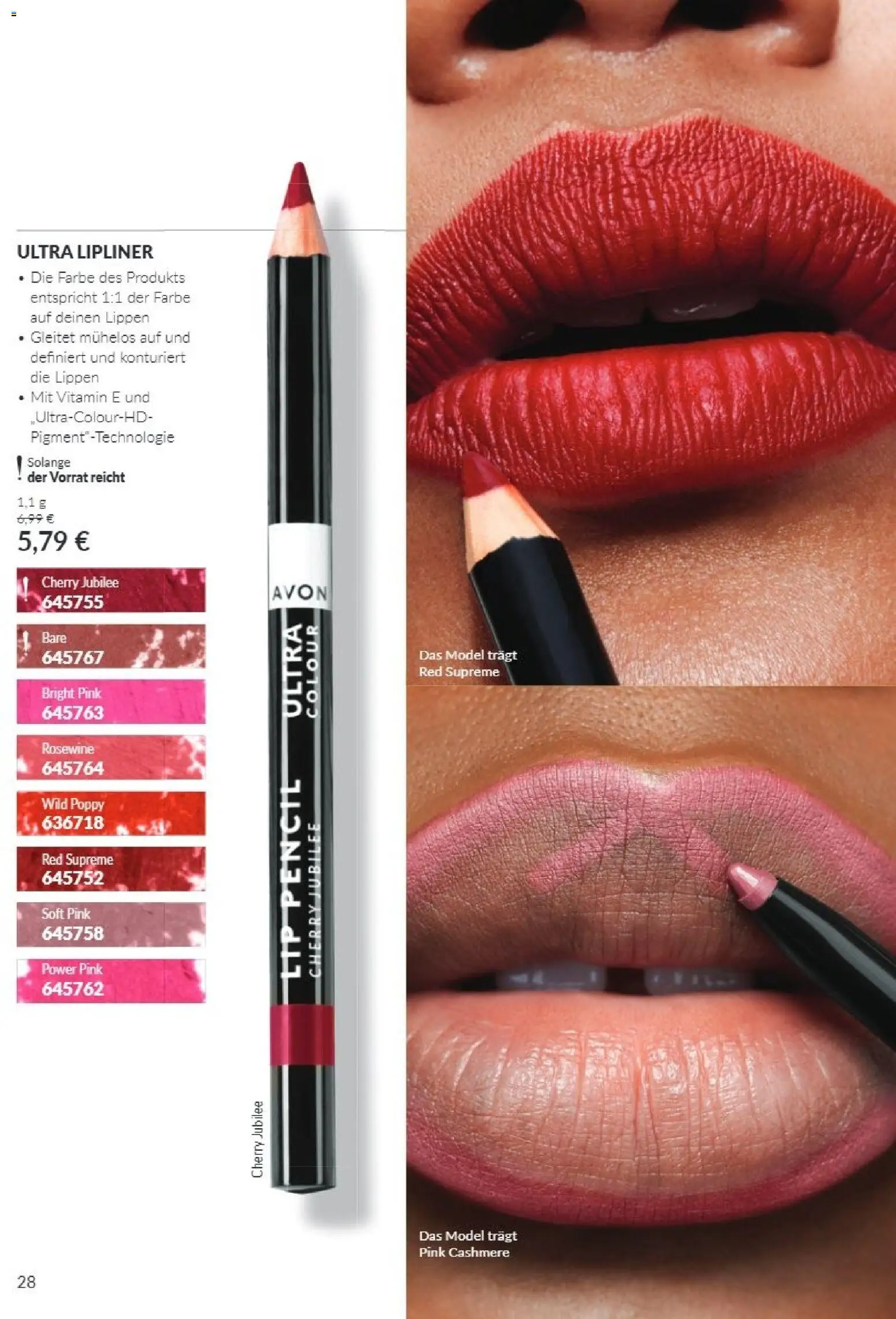 AVON Katalog Oktober 2026 – gültig ab 01.10.2026 | Seite: 28 | Produkte: Lipliner