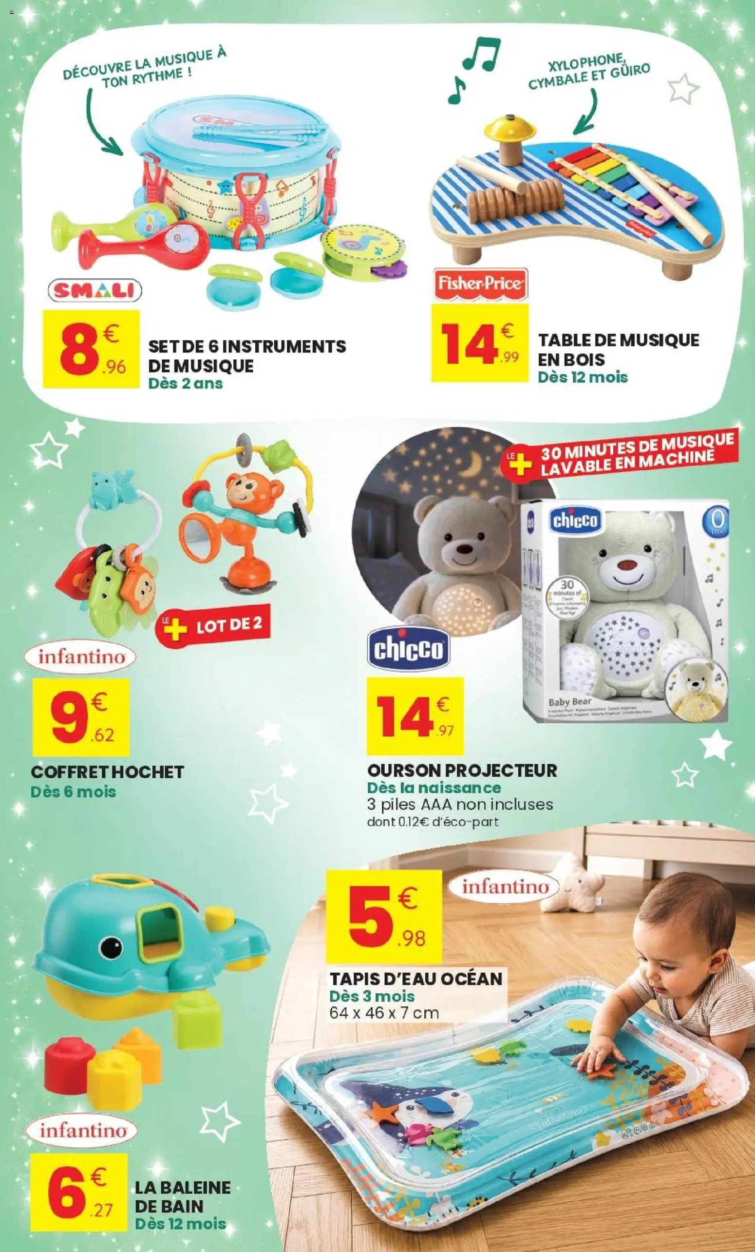 {H1} | Page: 11 | Produits: Table, Tapis, Projecteur, Piles