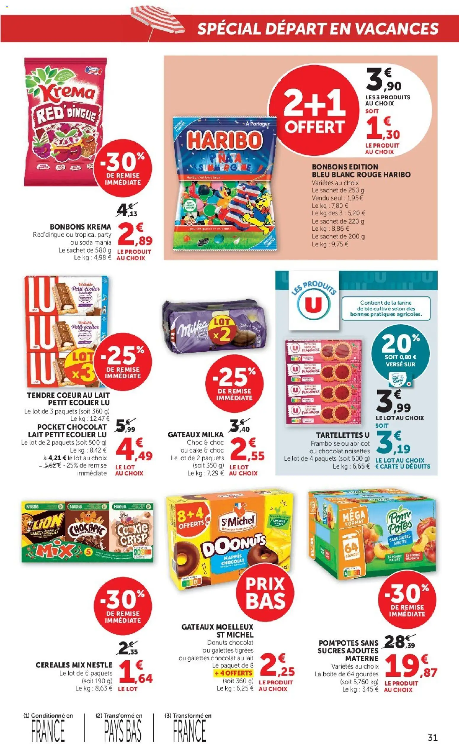 {H1} | Page: 31 | Produits: Farine de ble, Chocapic, Noisettes, Farine