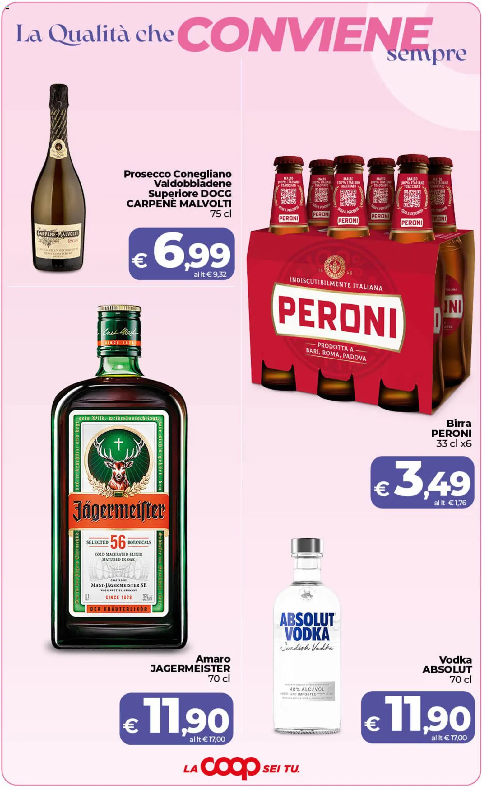 Volantino Ipercoop del 19.05.2026 | Pagina: 7 | Prodotti: Birra, Vodka, Prosecco, Amaro