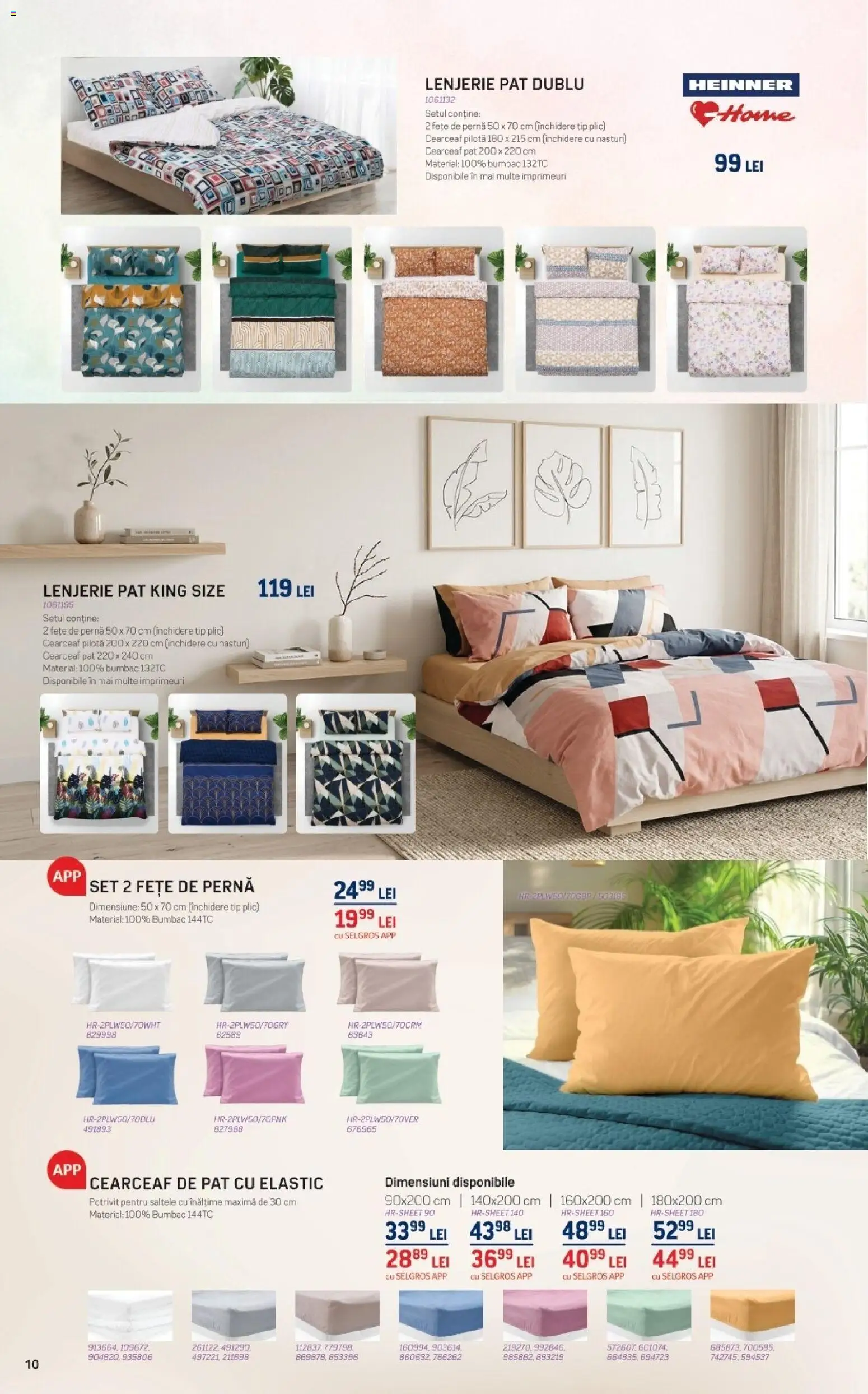 Noul catalog Selgros – valabil de la 05.06.2026 | Pagină: 10 | Produse: Pat, Pernă, Pilotă