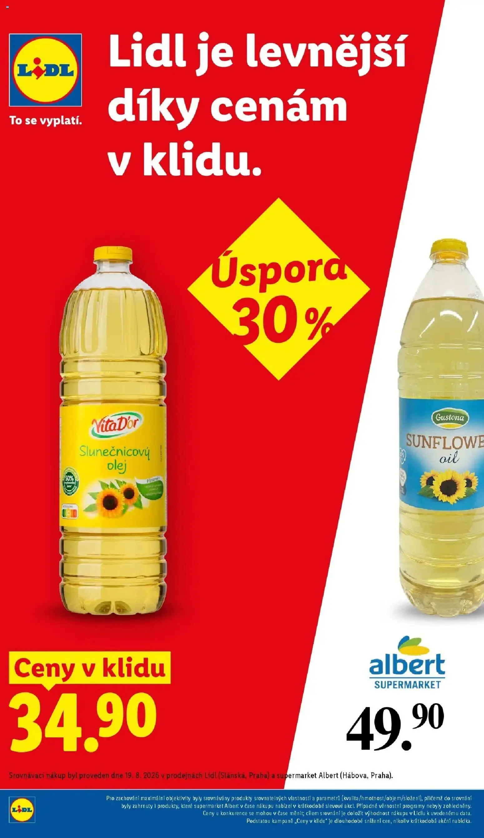 Lidl leták od 24.08.2026 - Nový akční leták | Strana: 7 | Produkty: Olej, Slunečnicový olej