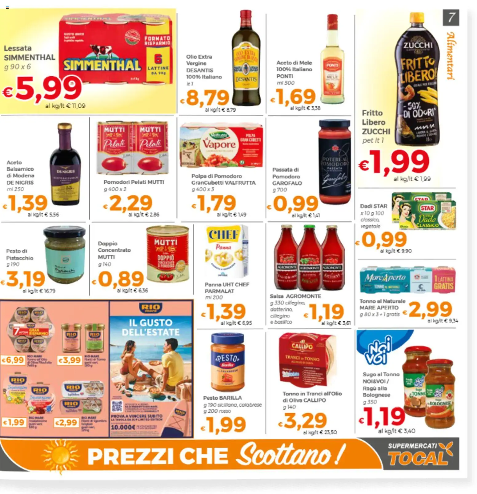 Volantino Tocal del 11/08/2026 | Pagina: 7 | Prodotti: Mele, Panna, Ragú, Mutti