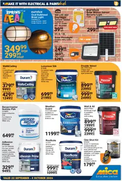 MICA specials catalogue – valid from 22/09/2026 | Page: 3 | Products: Primer, Coat, Globe, Cement