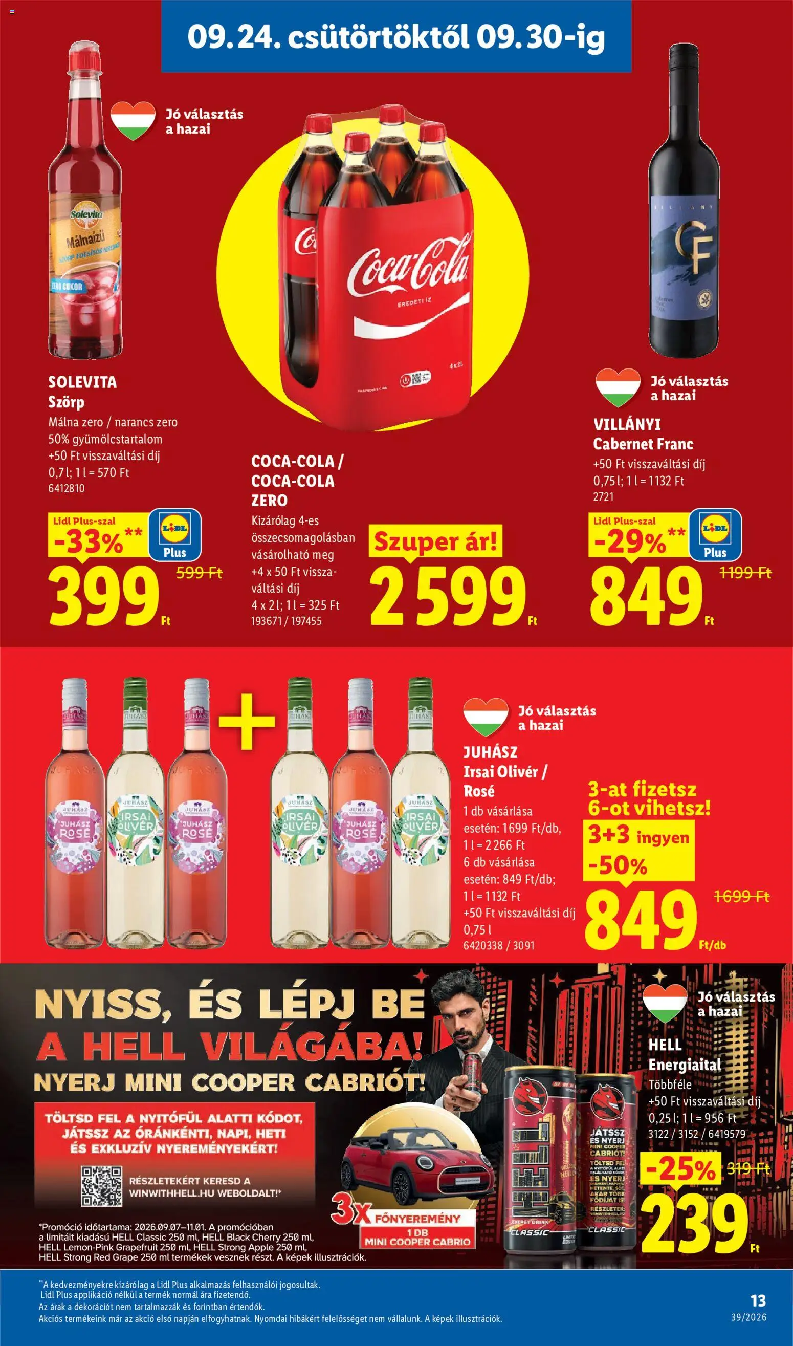 Lidl akciós ujság - amely érvényes a következő dátumtól: 2026.09.24. | Oldal: 13