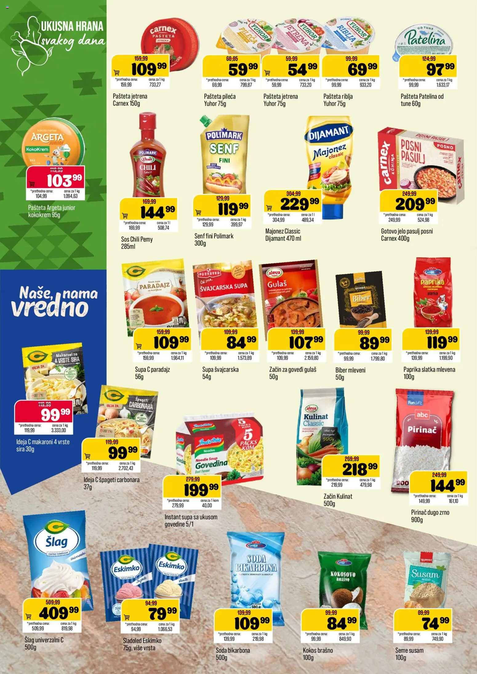 Podunavlje katalog - važi od 26.08.2026 | Strana: 6 | Proizvode: Govedina, Majonez, Senf, Brašno