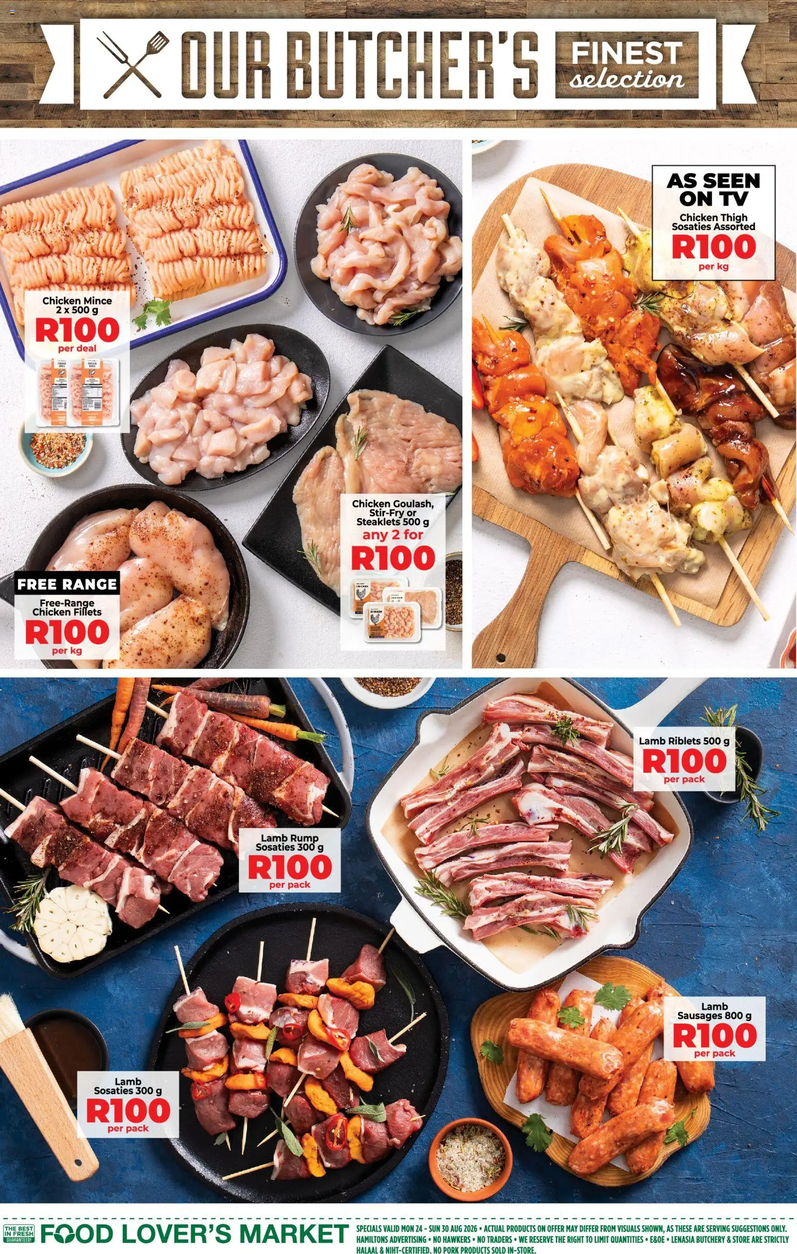 New Food Lover's Market catalogue – valid from 24/08/2026 | Page: 10 | Products: TV, Chicken, Pork