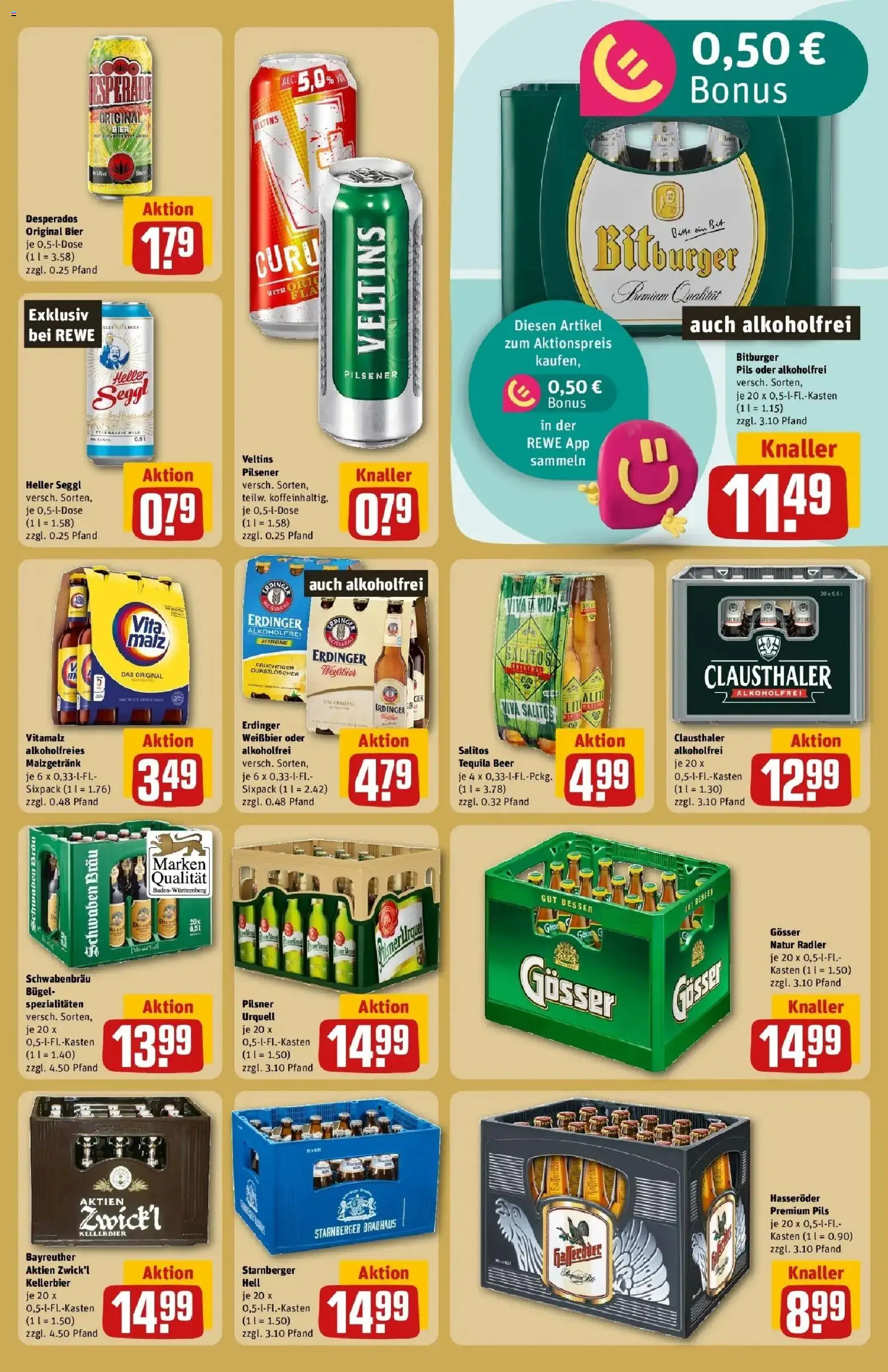 REWE Prospekt ab 05.10.2026 zum Blättern » Angebote | Seite: 23 | Produkte: Bier, Radler, Hasseröder, Veltins