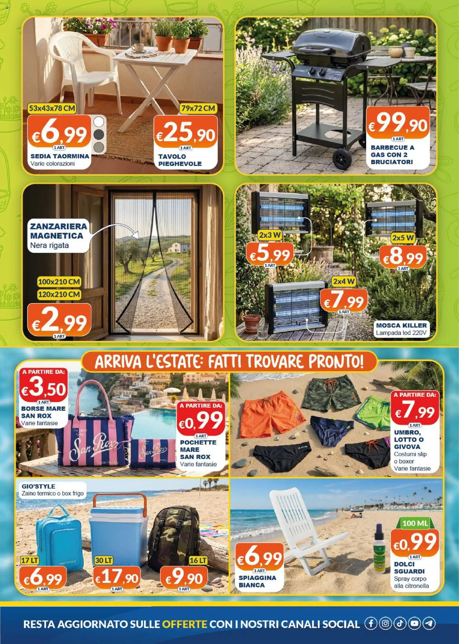 Volantino Mister Risparmio del 25.05.2026 | Pagina: 5 | Prodotti: Boxer, Citronella, Zanzariera, Lampada