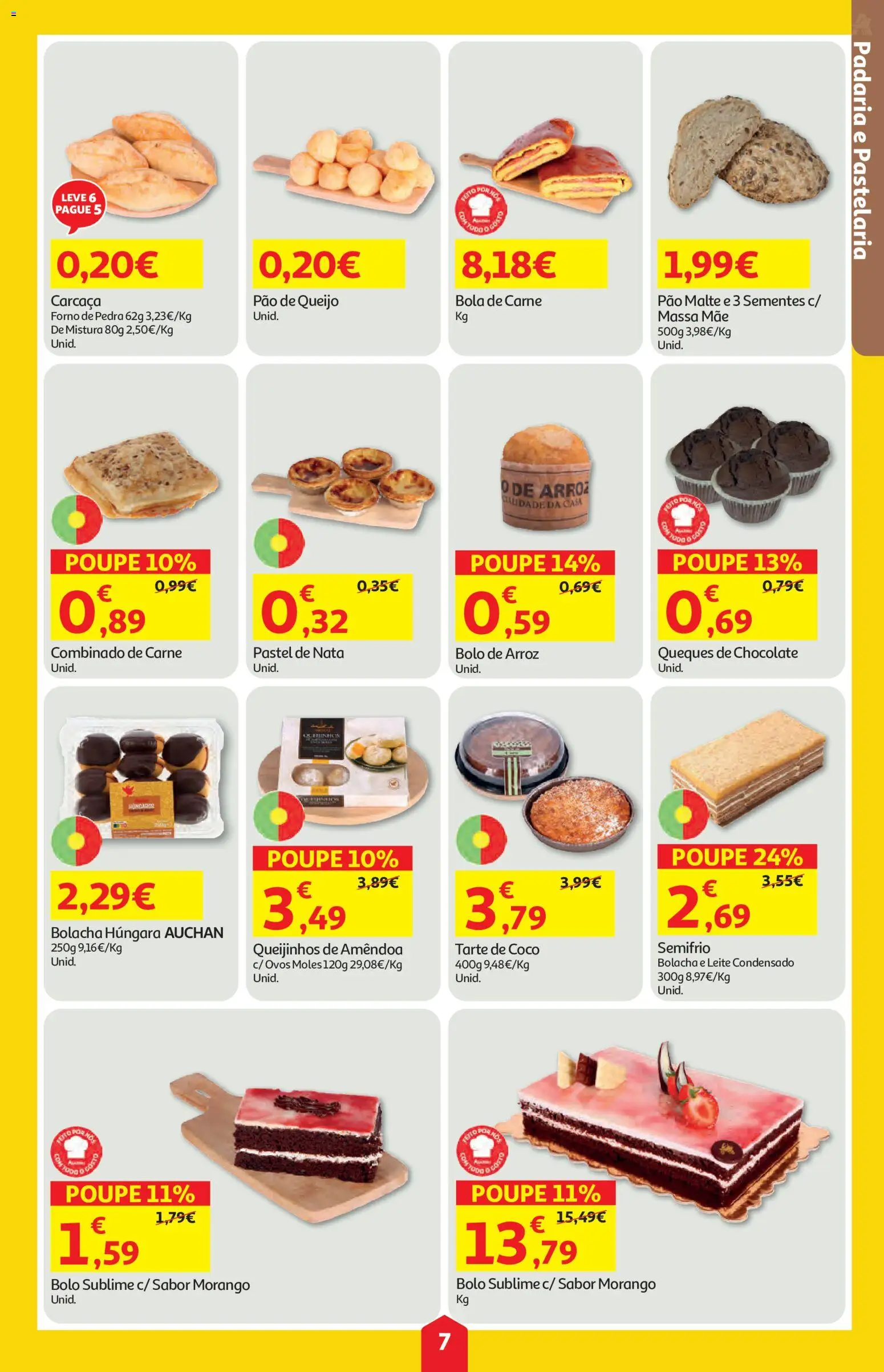 Auchan folheto │ válido de 25/06/2026 | Página: 7 | Produtos: Forno, Ovos, Carne, Massa