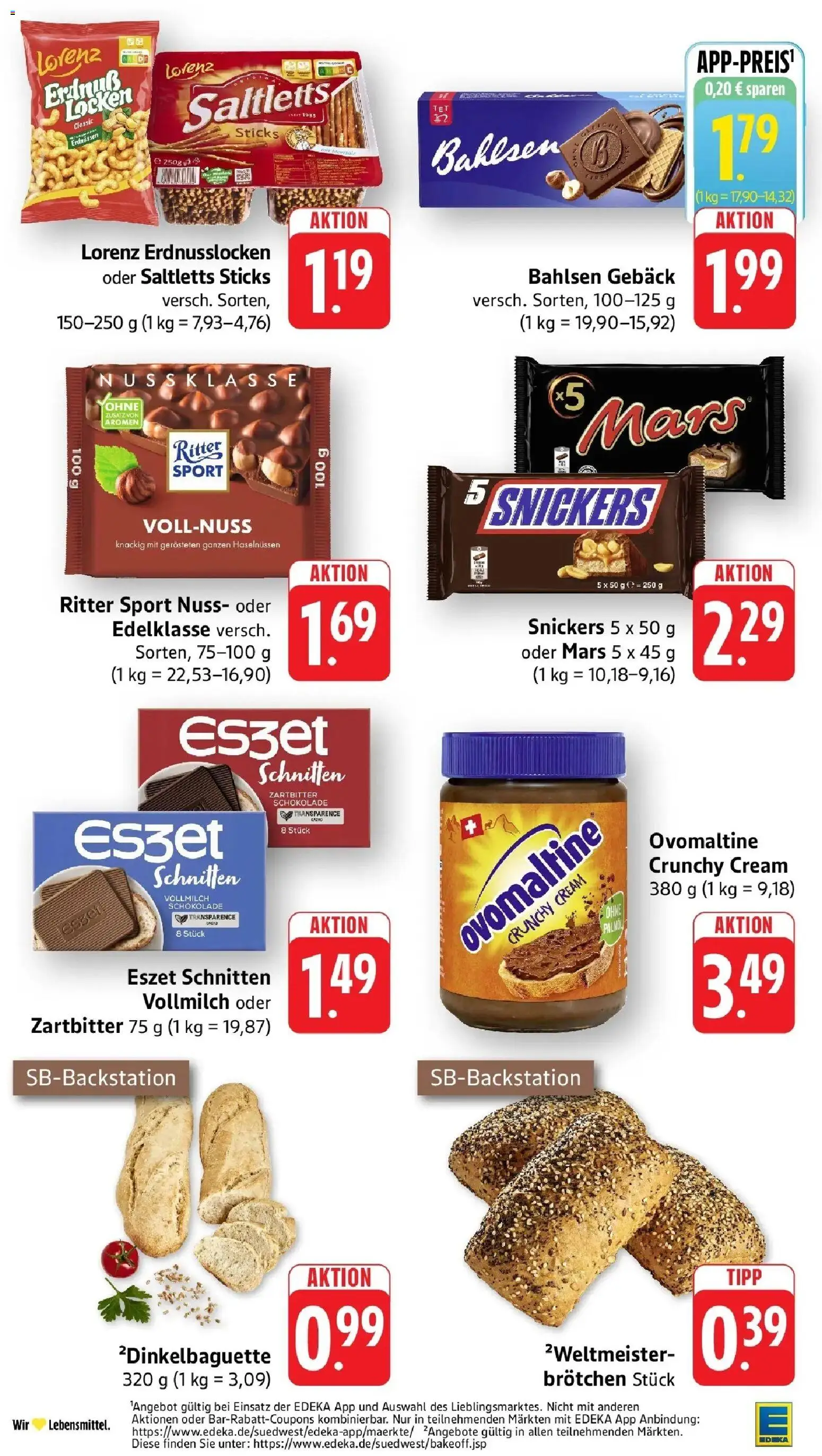 Edeka Prospekt Freiburg – gültig ab 27.07.2026 | Seite: 24 | Produkte: Ovomaltine, Schokolade, Ritter sport, Mars