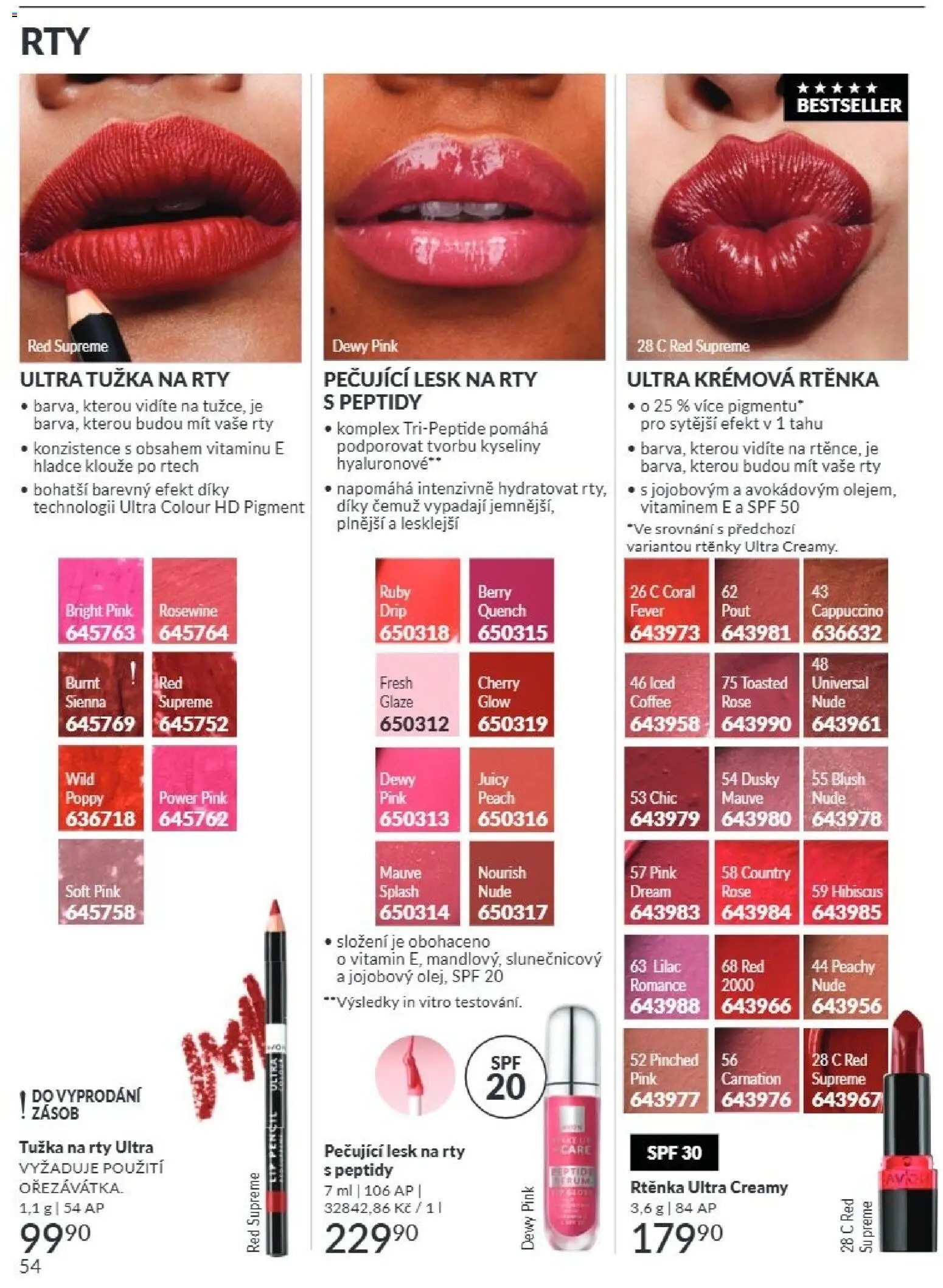 Avon Katalog 08/2026 od 01.08.2026 | Strana: 54 | Produkty: Cappuccino, Tužka, Rtěnka, Lesk na rty